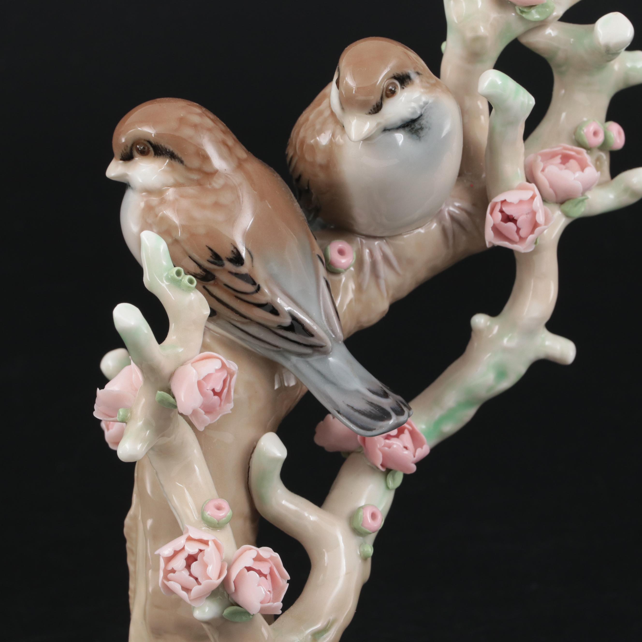 Lladró "Birds Resting" and Other Lladró Porcelain Figurines