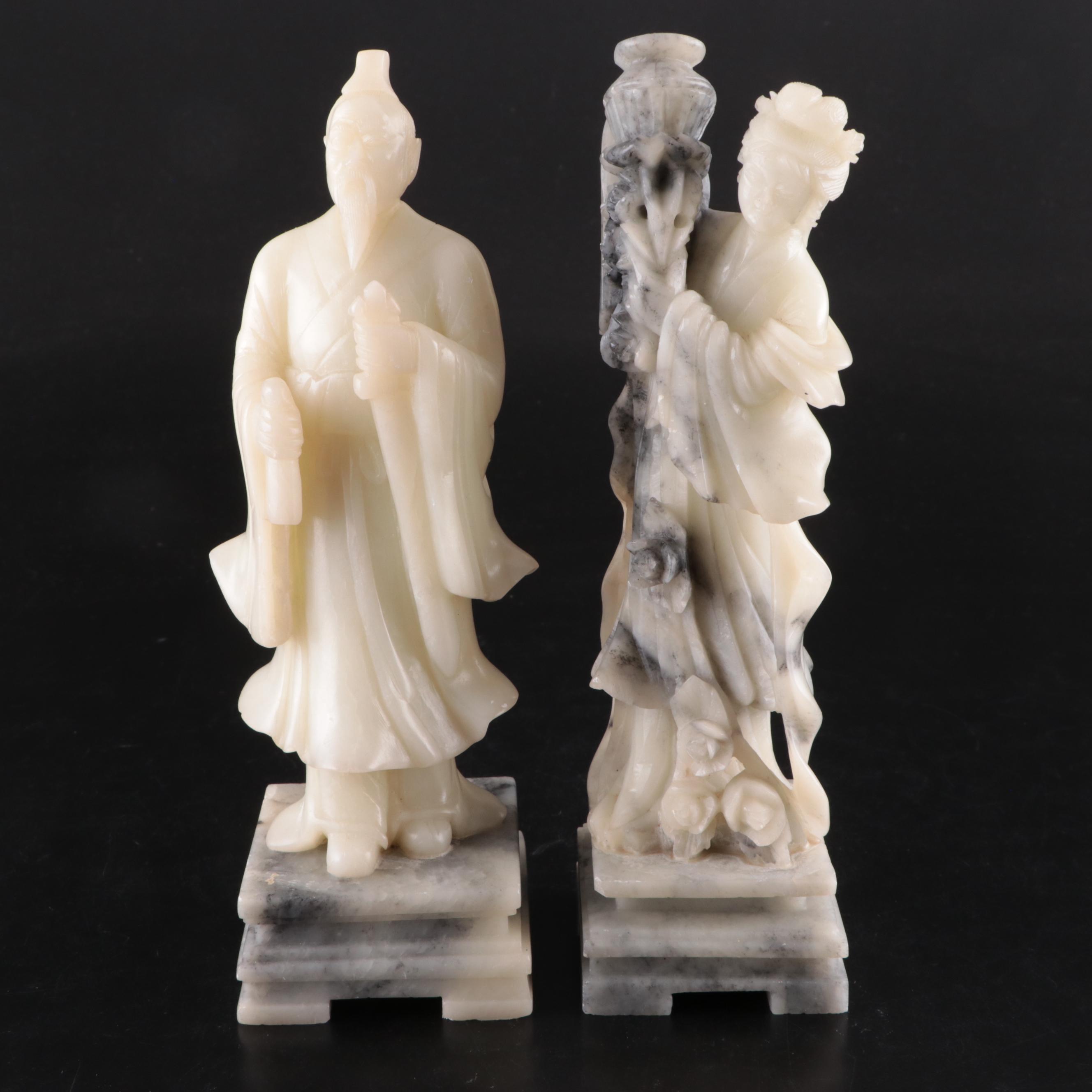 Chinese Carved Soapstone Figurines