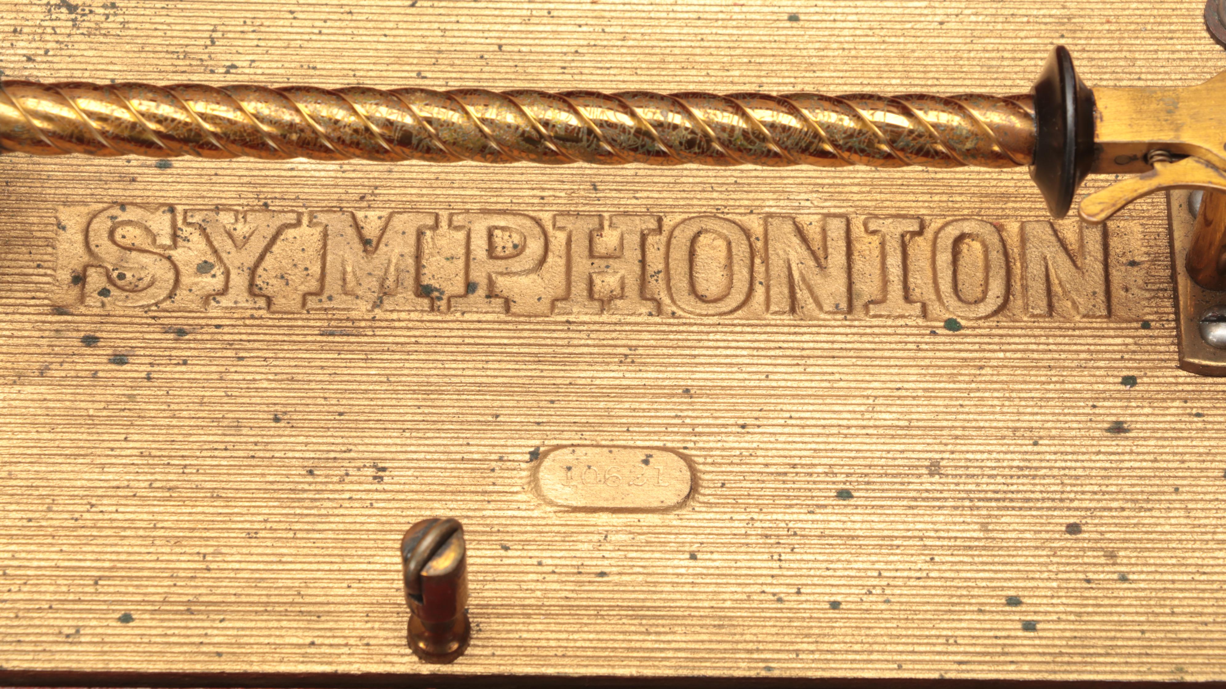 Symphonion Mfg Co. Disc Music Box With Discs, Early 20th Century