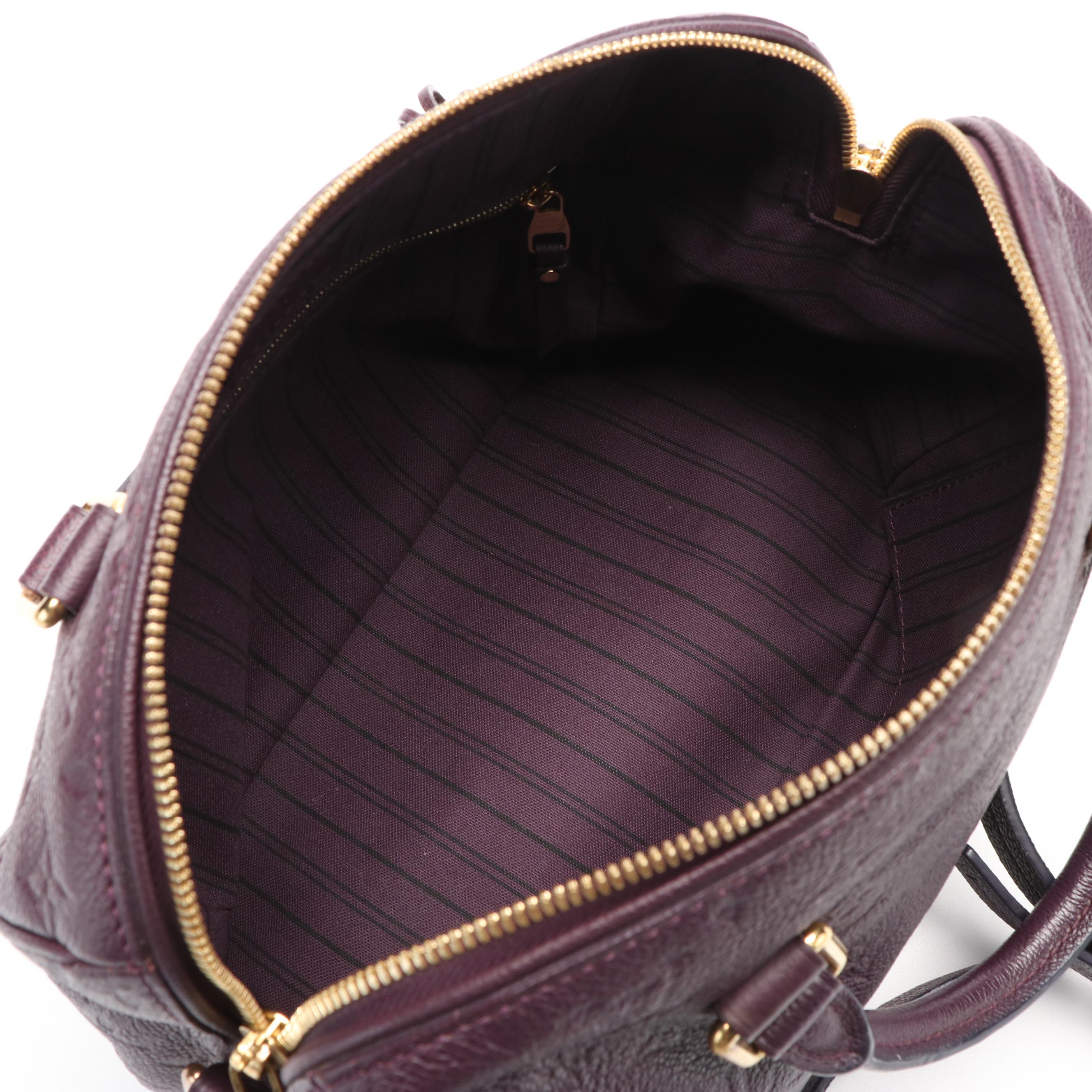 Louis Vuitton Speedy 25 Bandouliere in Purple Monogram Empreinte Leather