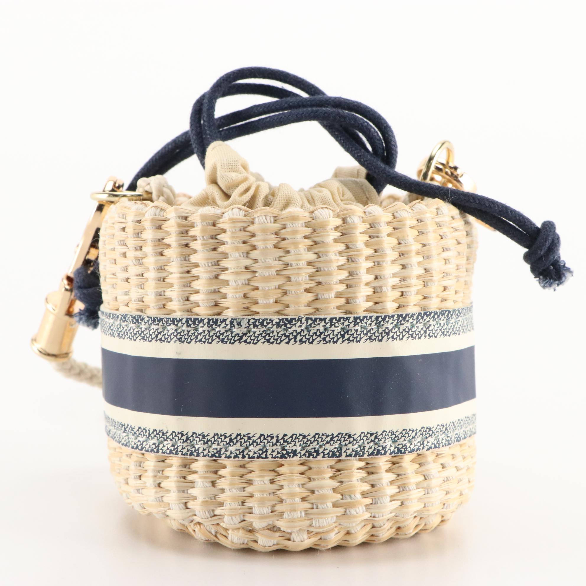 Christian Dior Beauty Small Drawstring Pouch Crossbody with Braided Rope Cord