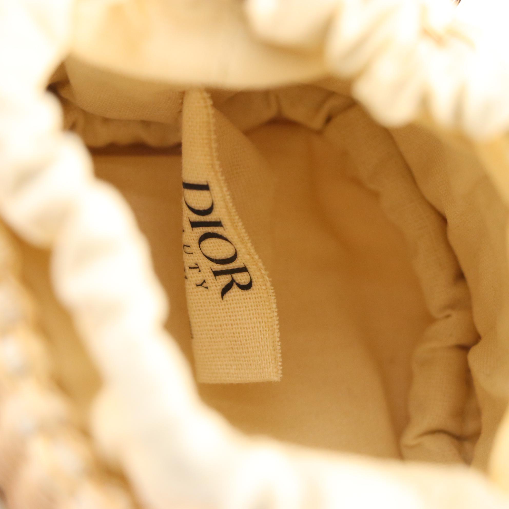 Christian Dior Beauty Small Drawstring Pouch Crossbody with Braided Rope Cord