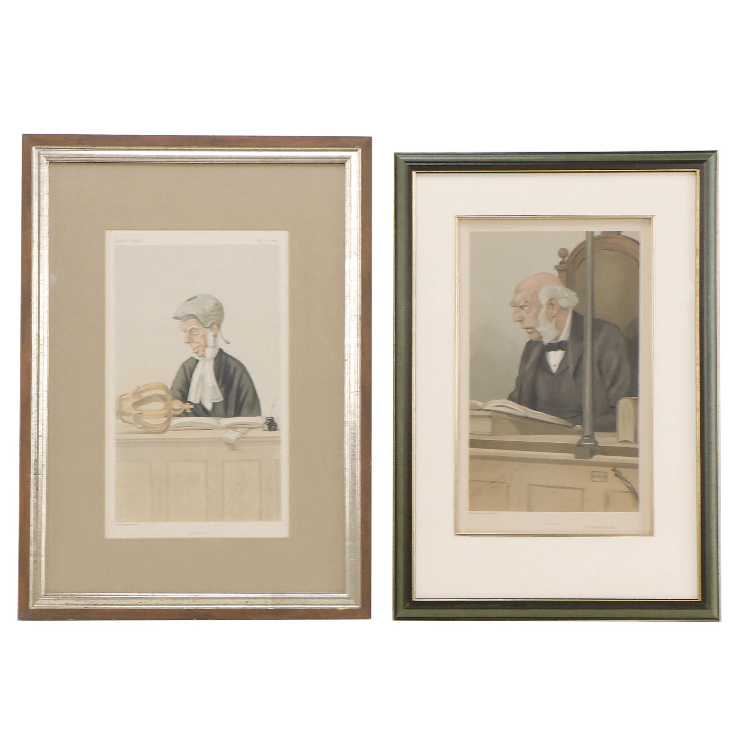 Chromolithographs After Sir Leslie Matthew Ward Including "Bow Street"