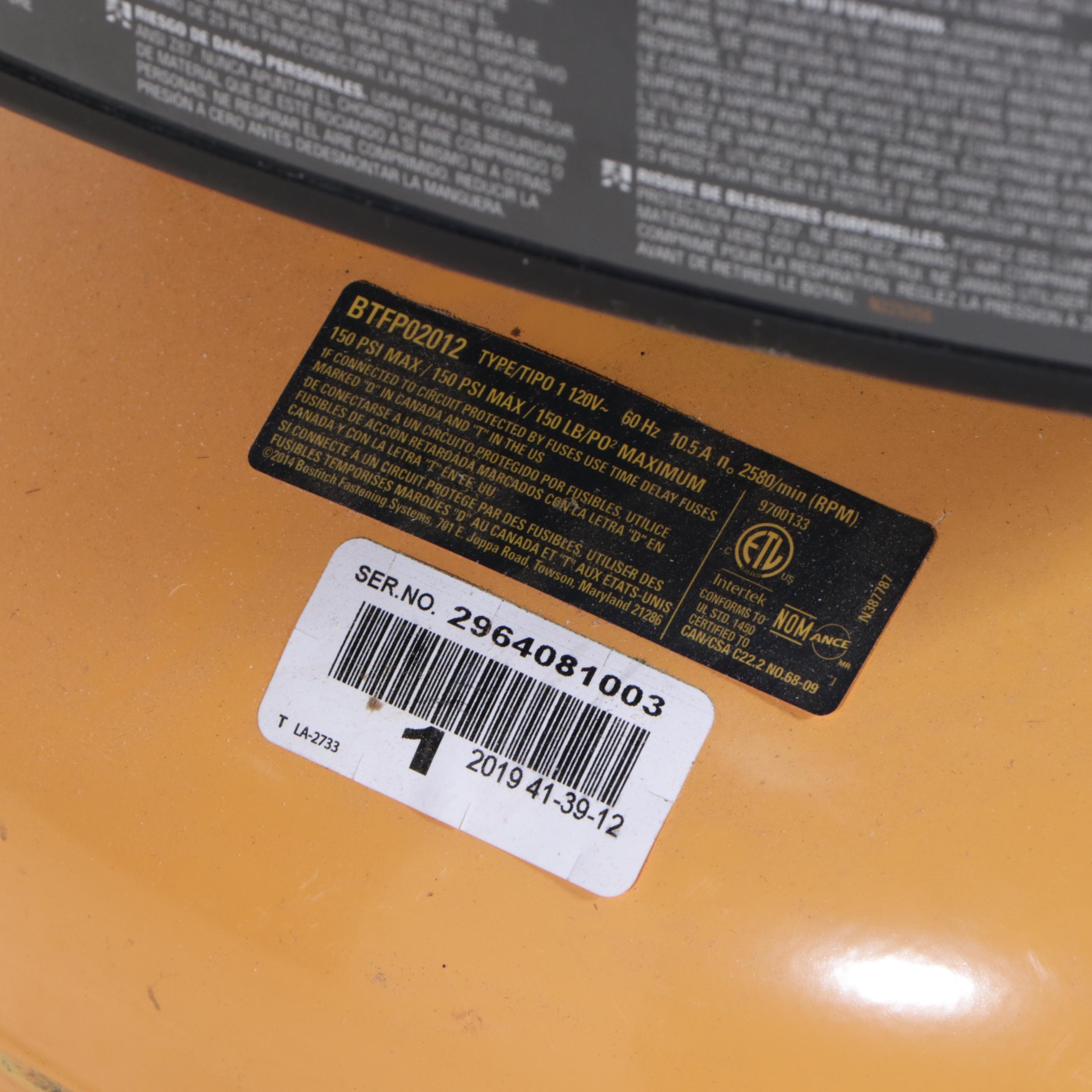 Bostitch 150 PSI Portable Pancake Air Compressor