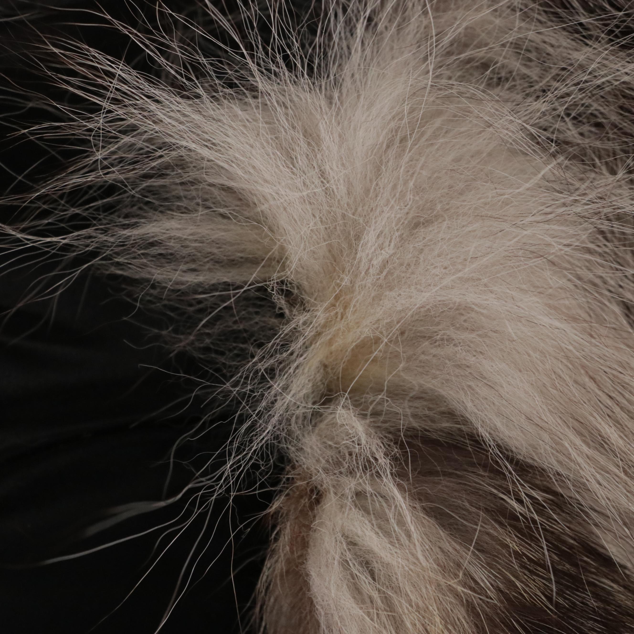 Crystal Fox Fur Boa Wrap with Tails