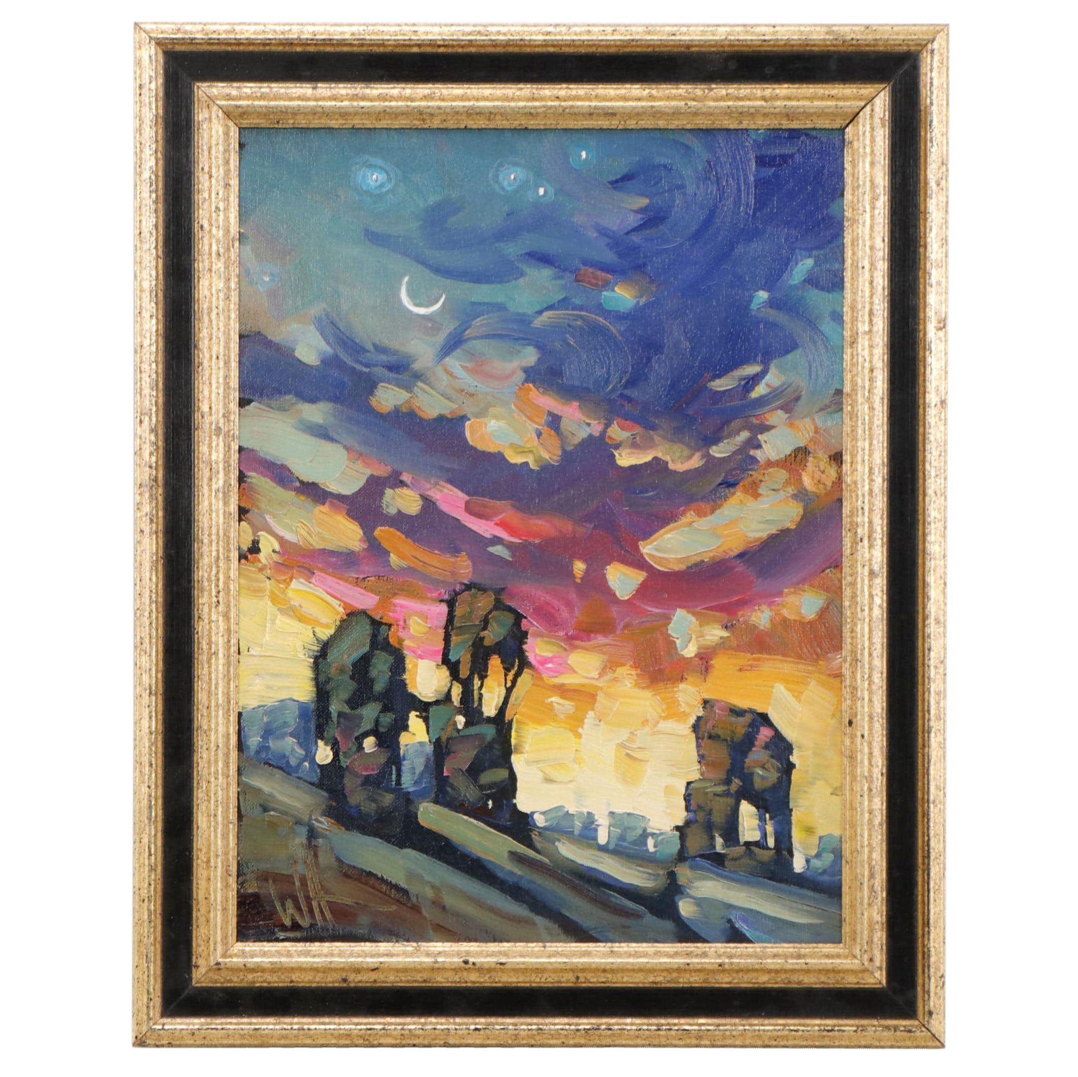 William Hawkins Southwestern Landscape Oil Painting, 2023