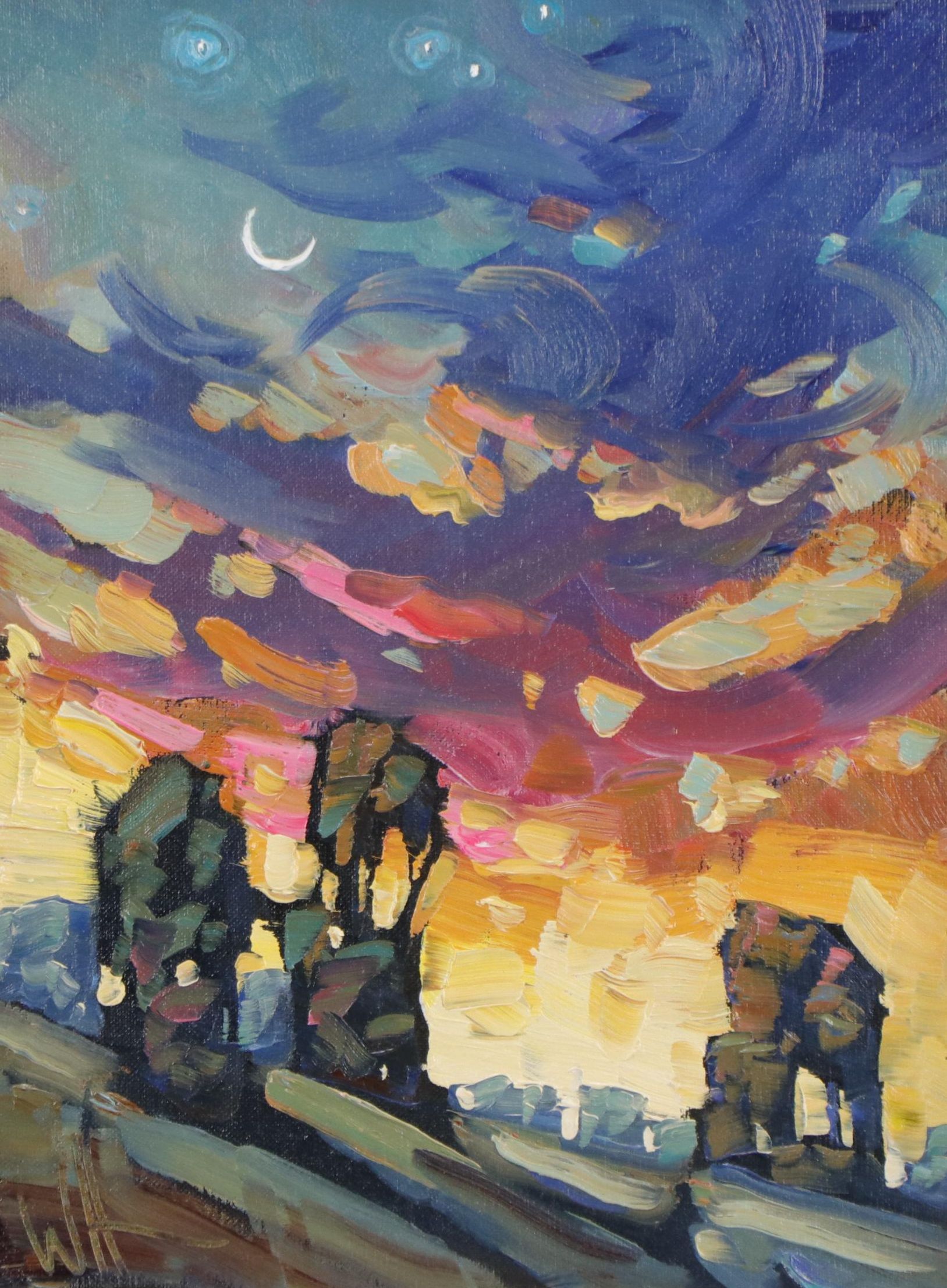 William Hawkins Southwestern Landscape Oil Painting, 2023