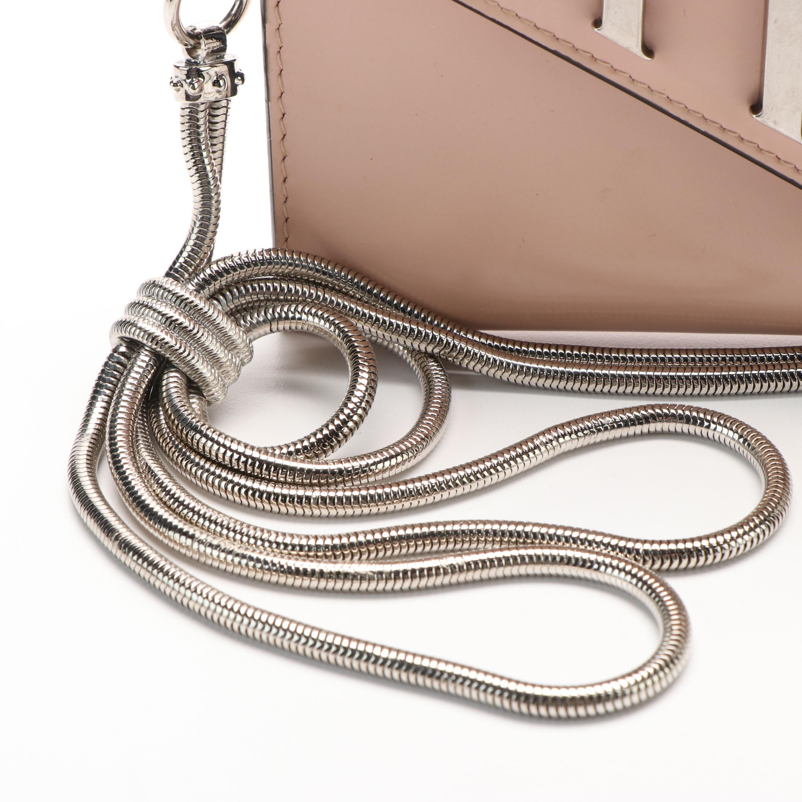 Prada Envelope Logo Spazzolato Leather Clutch