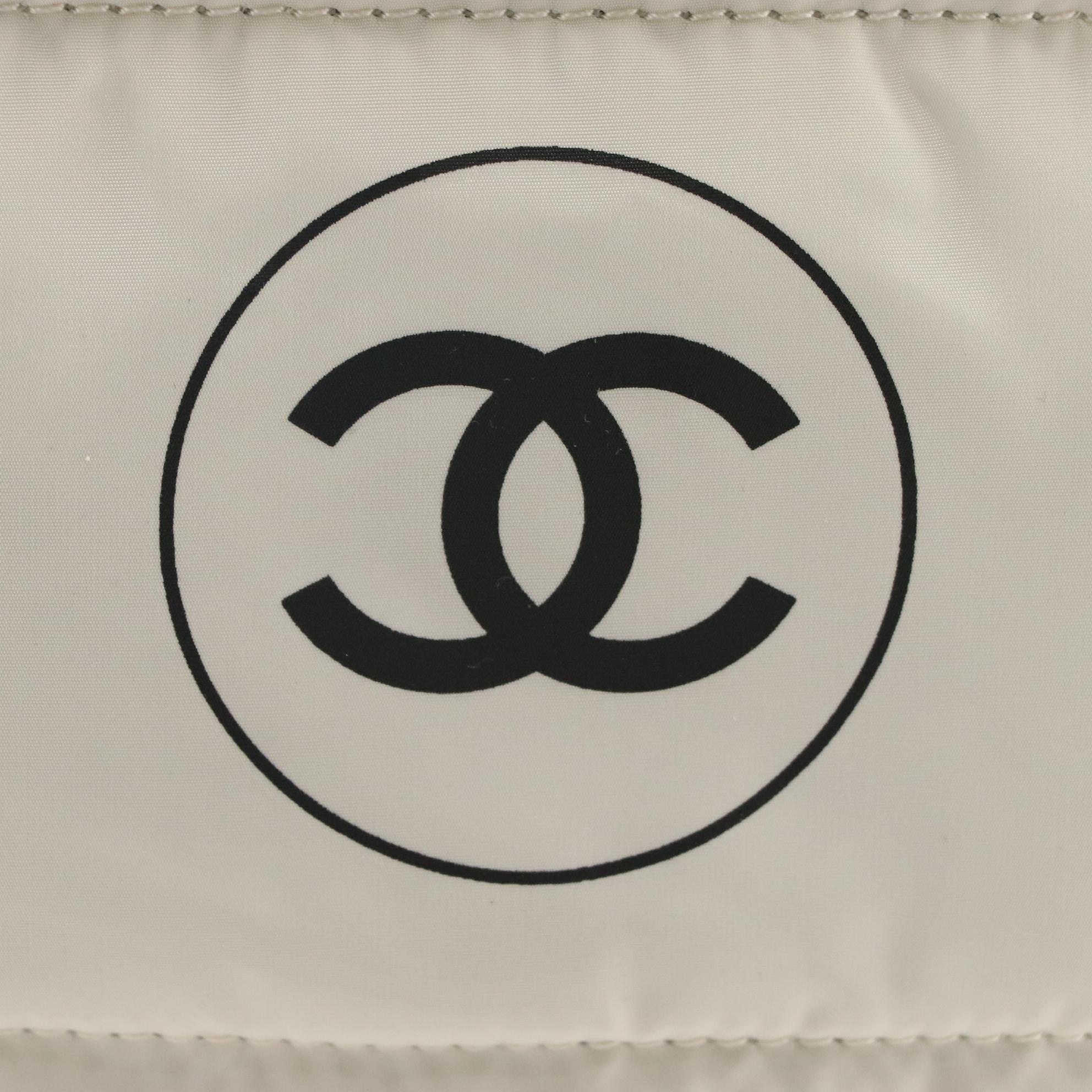 Chanel Beauté CC Medallion Quilted Zip Pouch with Chain Link Strap