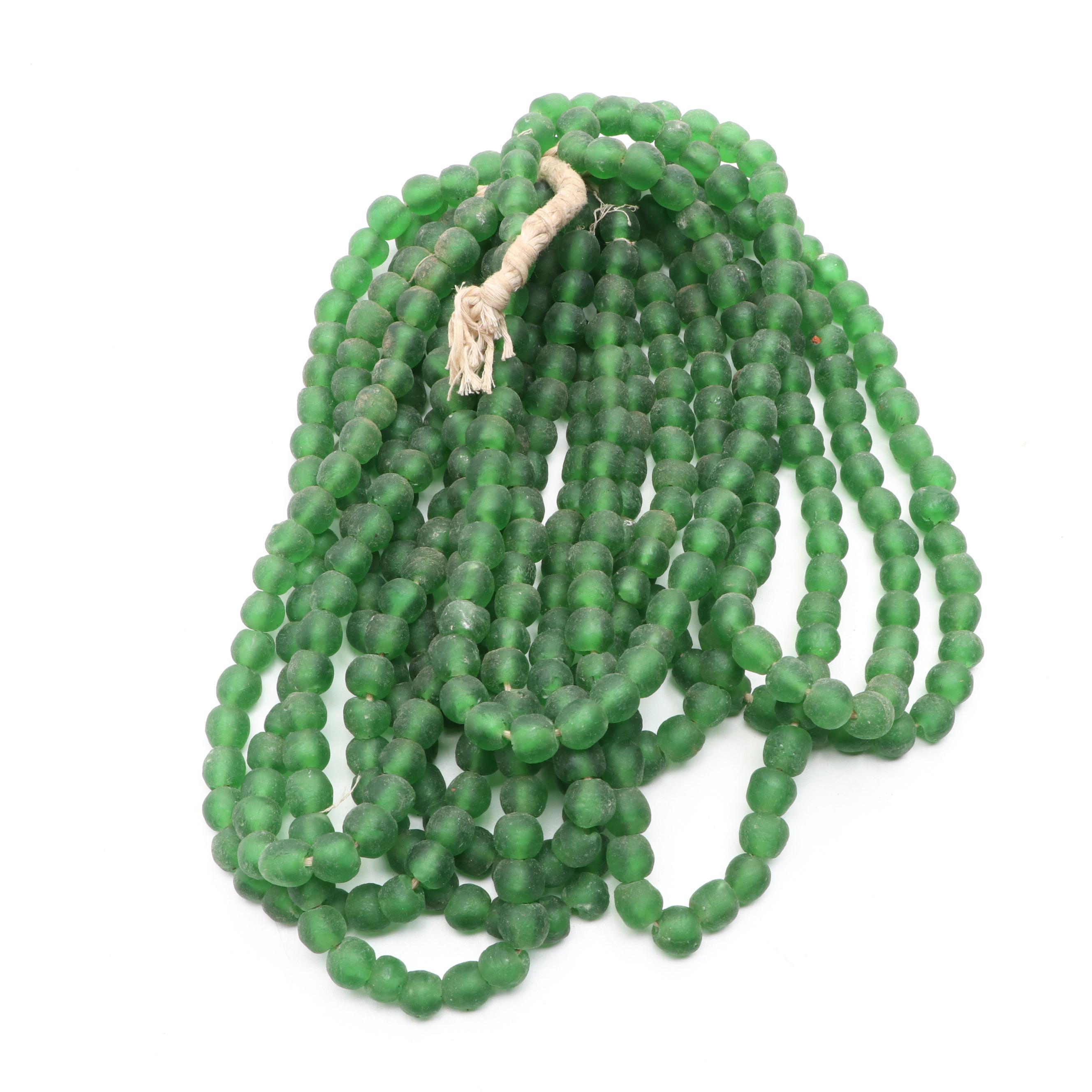 Dyed Green and Blue Quartz Bead Hanks