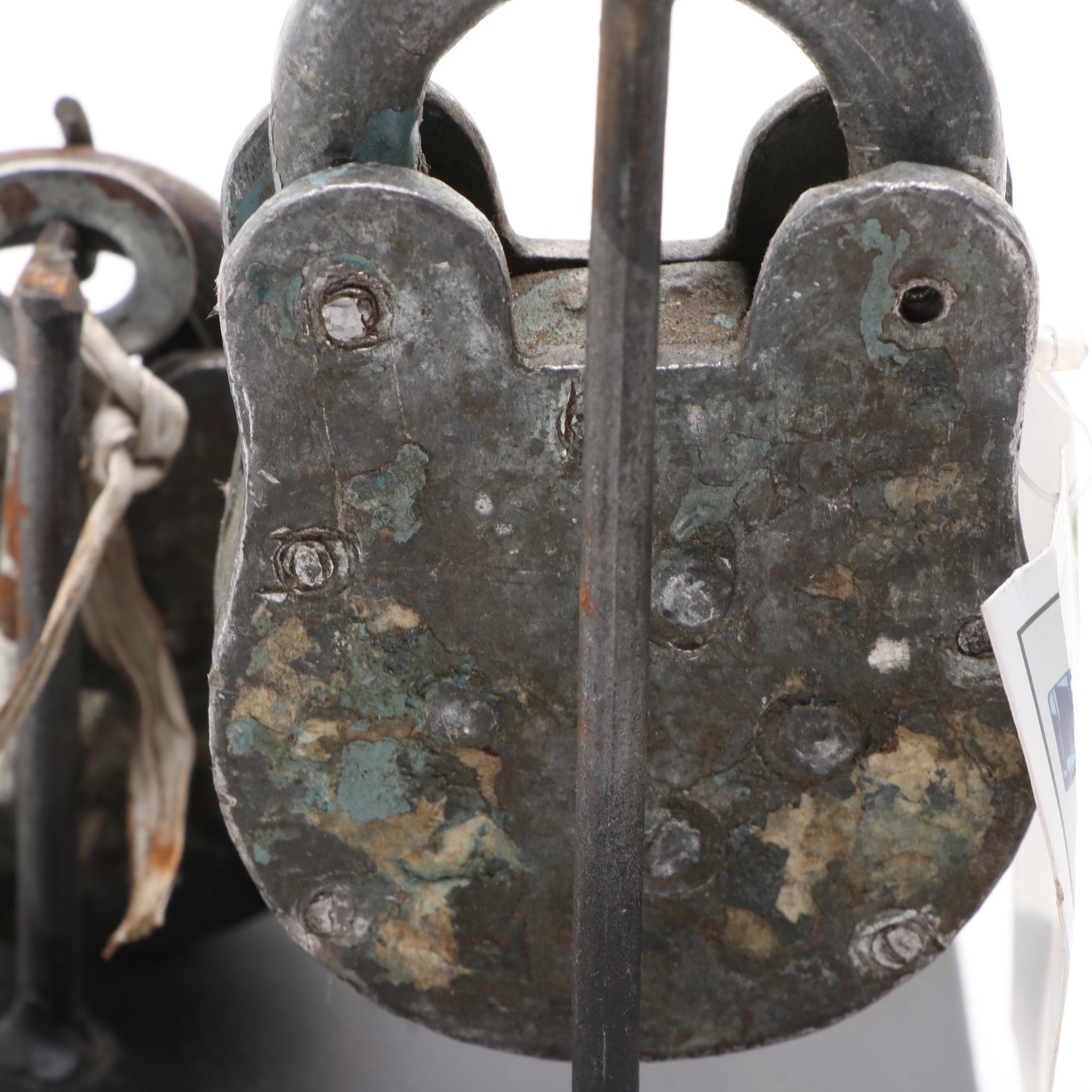 Metal Padlocks and Keys with Stand