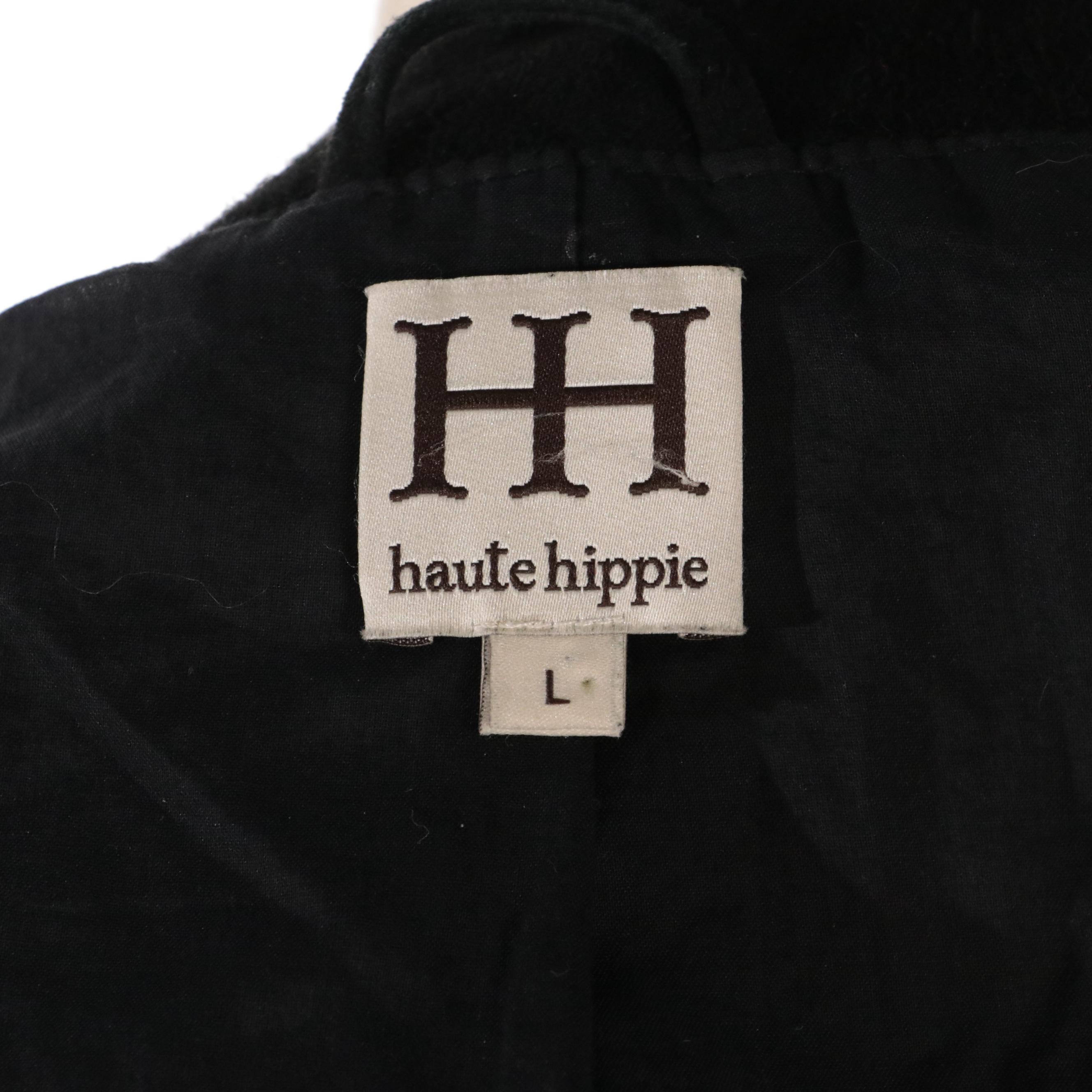 Haute Hippie Embellished Black Suede Fringe Jacket