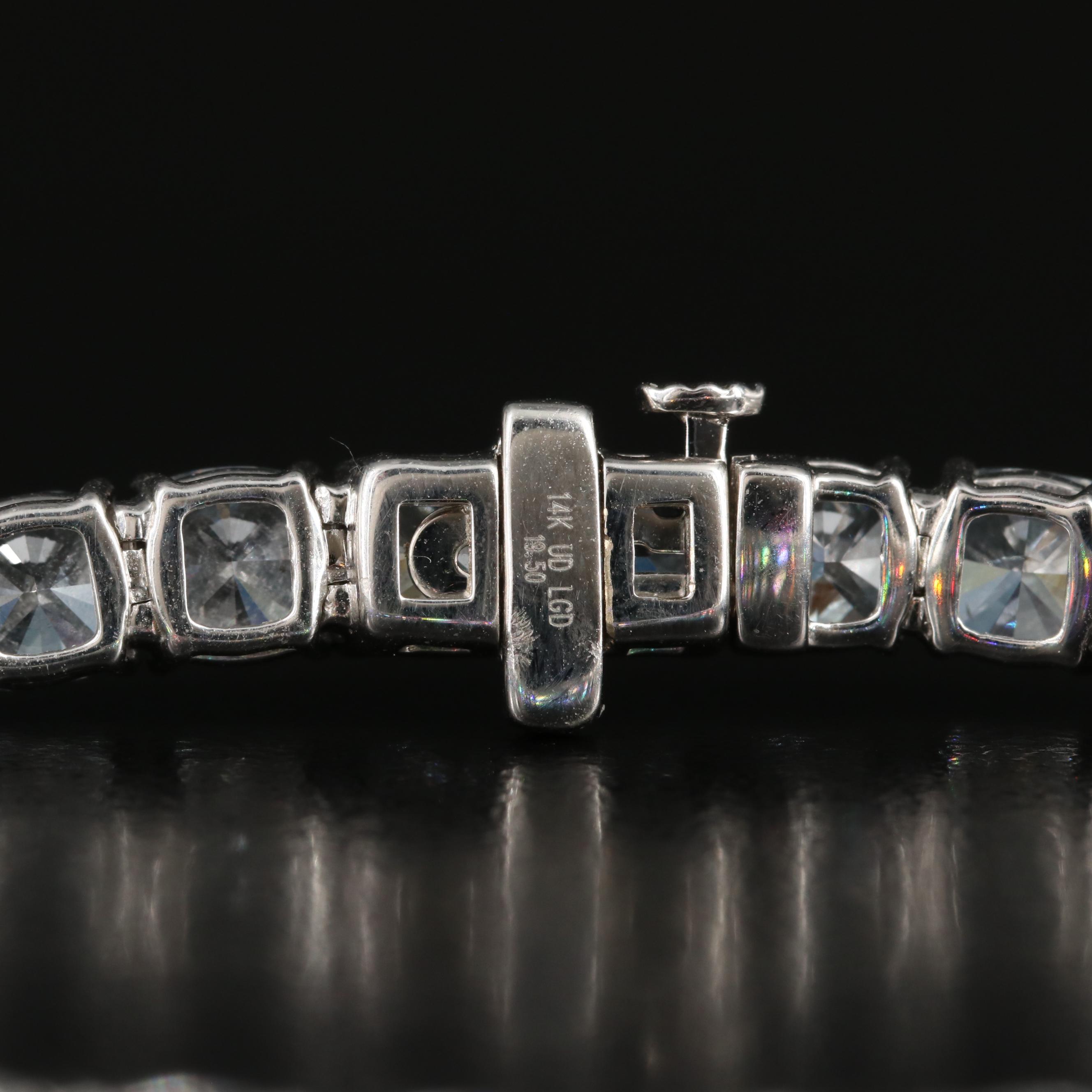 14K 19.50 CTW Fancy Light Blue Lab Grown Diamond Bracelet