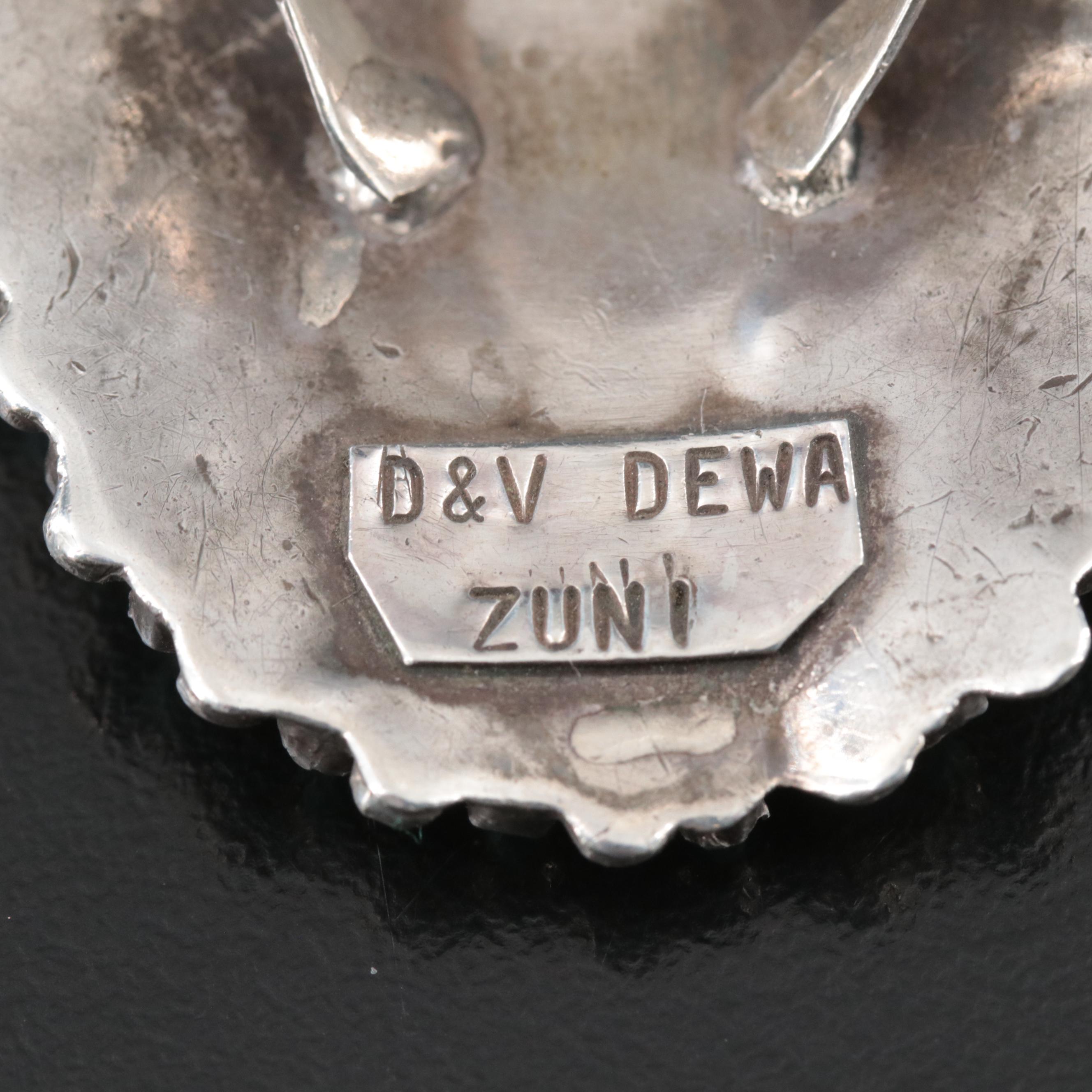 Don and Velma Dewa Zuni 850 Silver Turquoise Shield Ring
