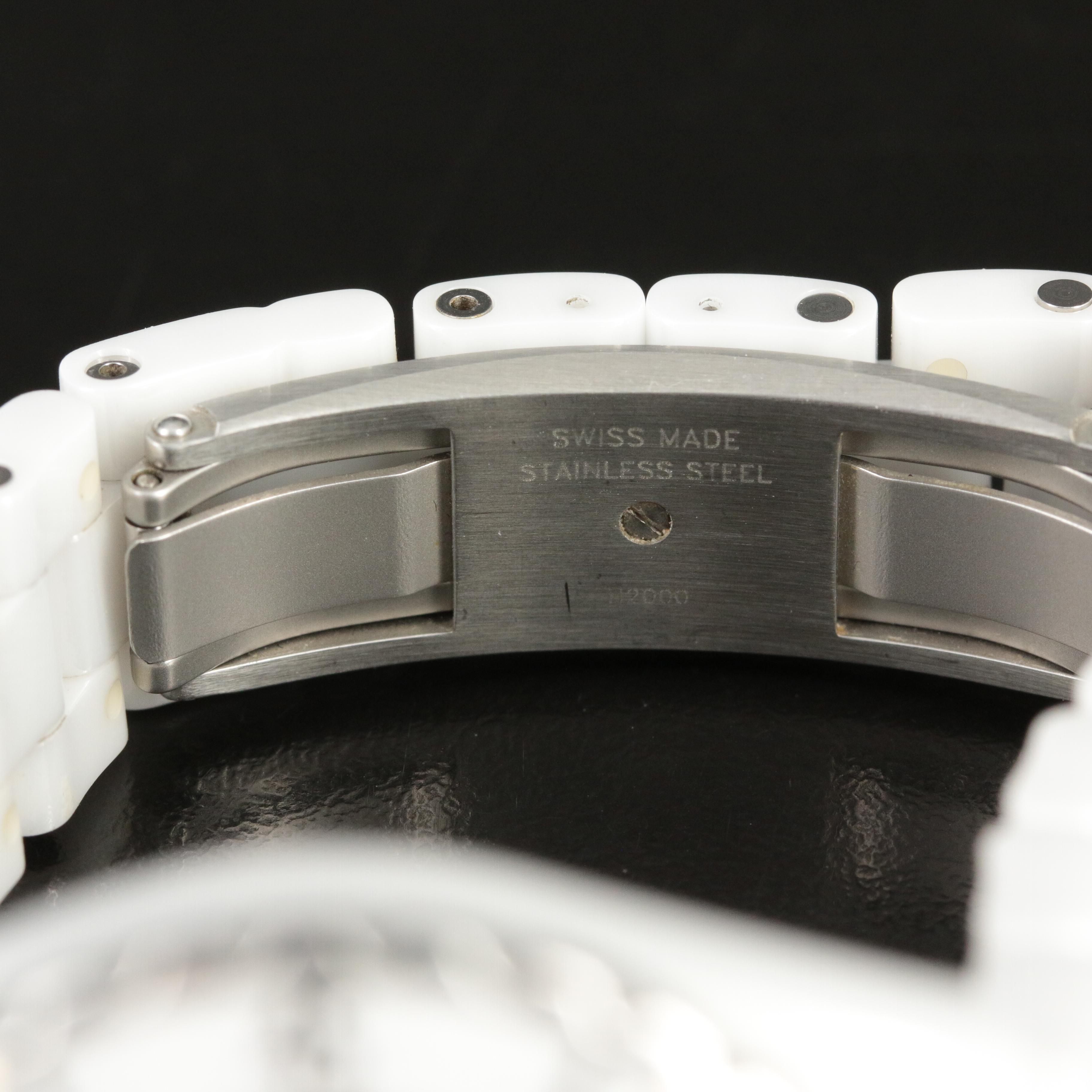 Chanel J12 Diamond Dial, Ceramic Case Quartz Watch