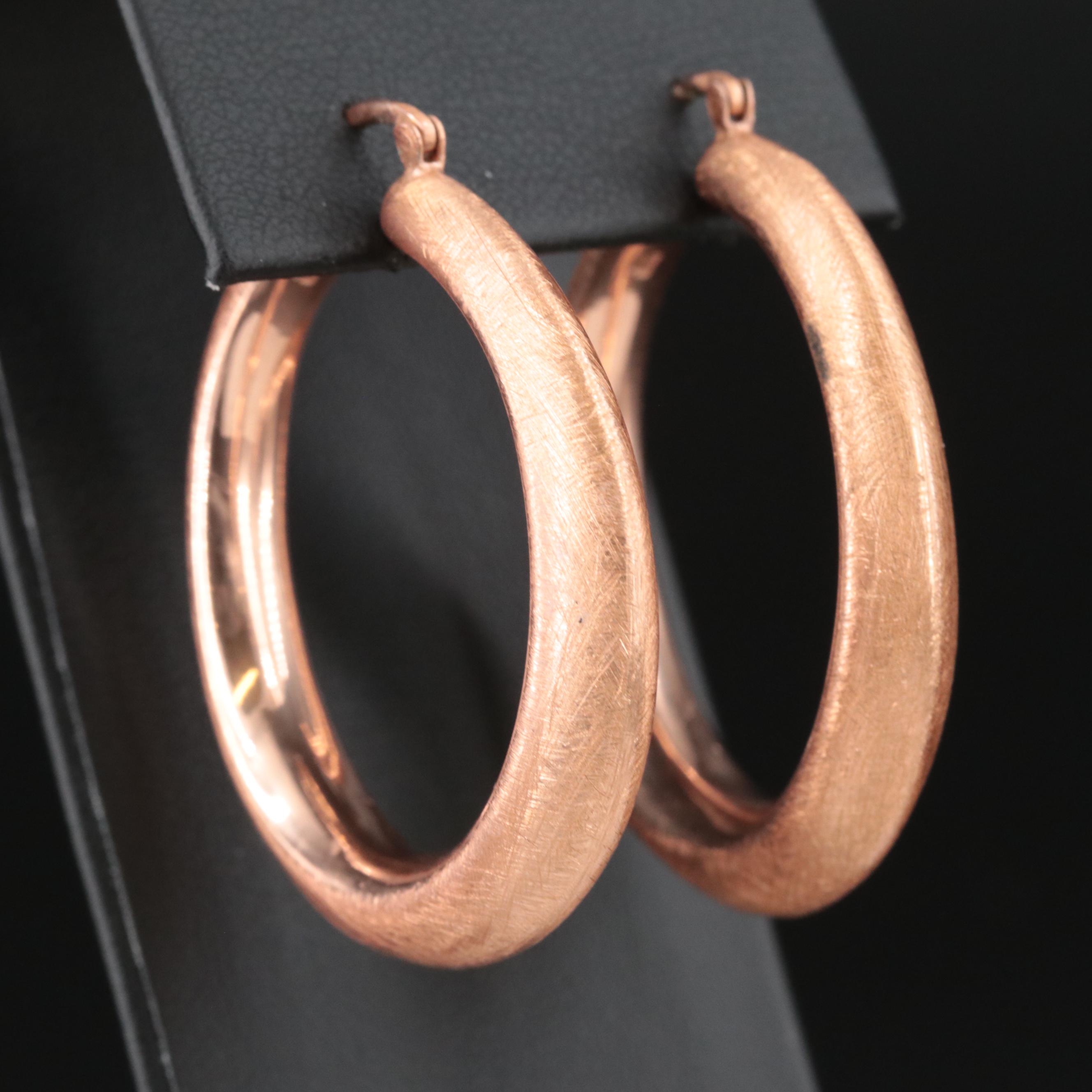 Sterling Tapered Hoop Earrings