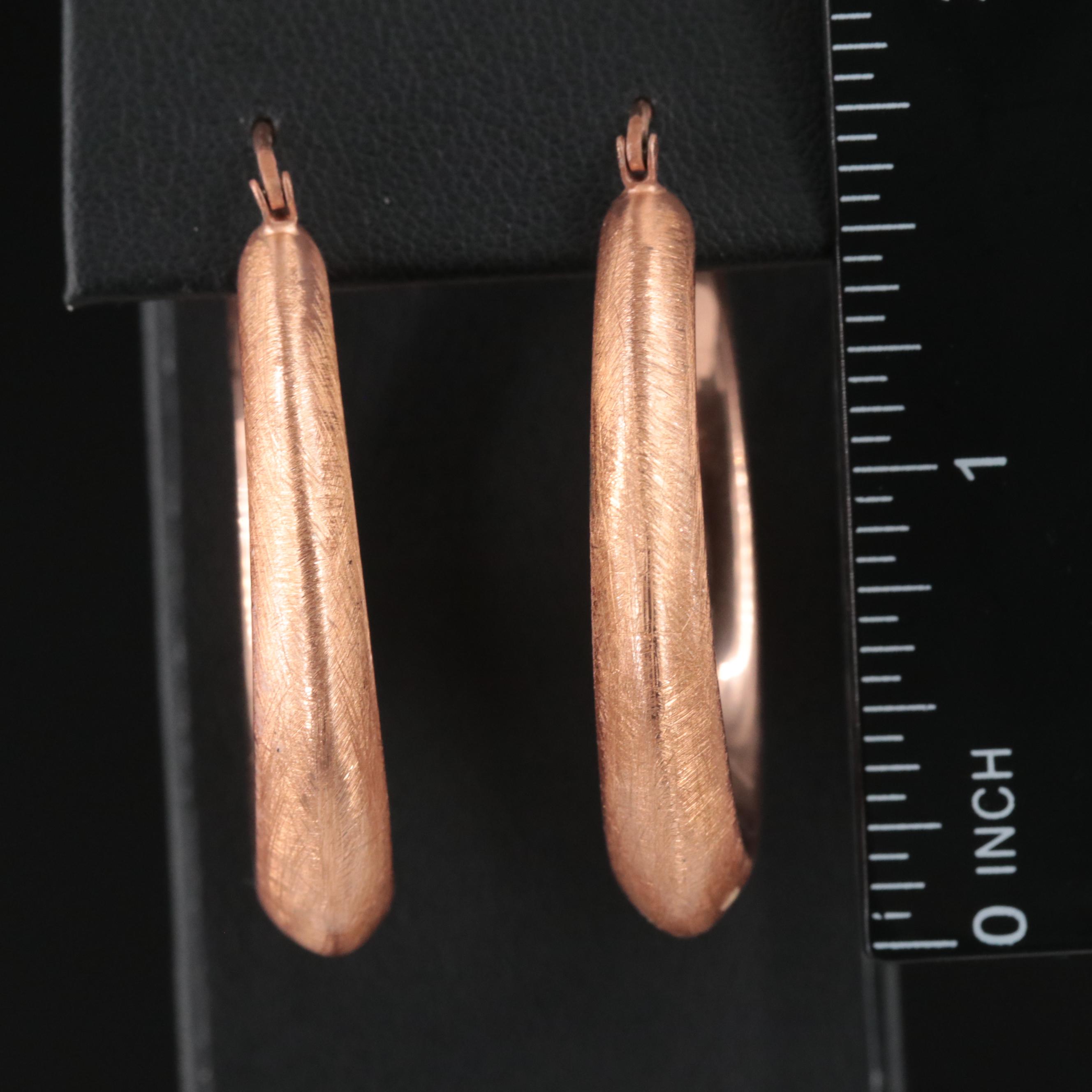 Sterling Tapered Hoop Earrings