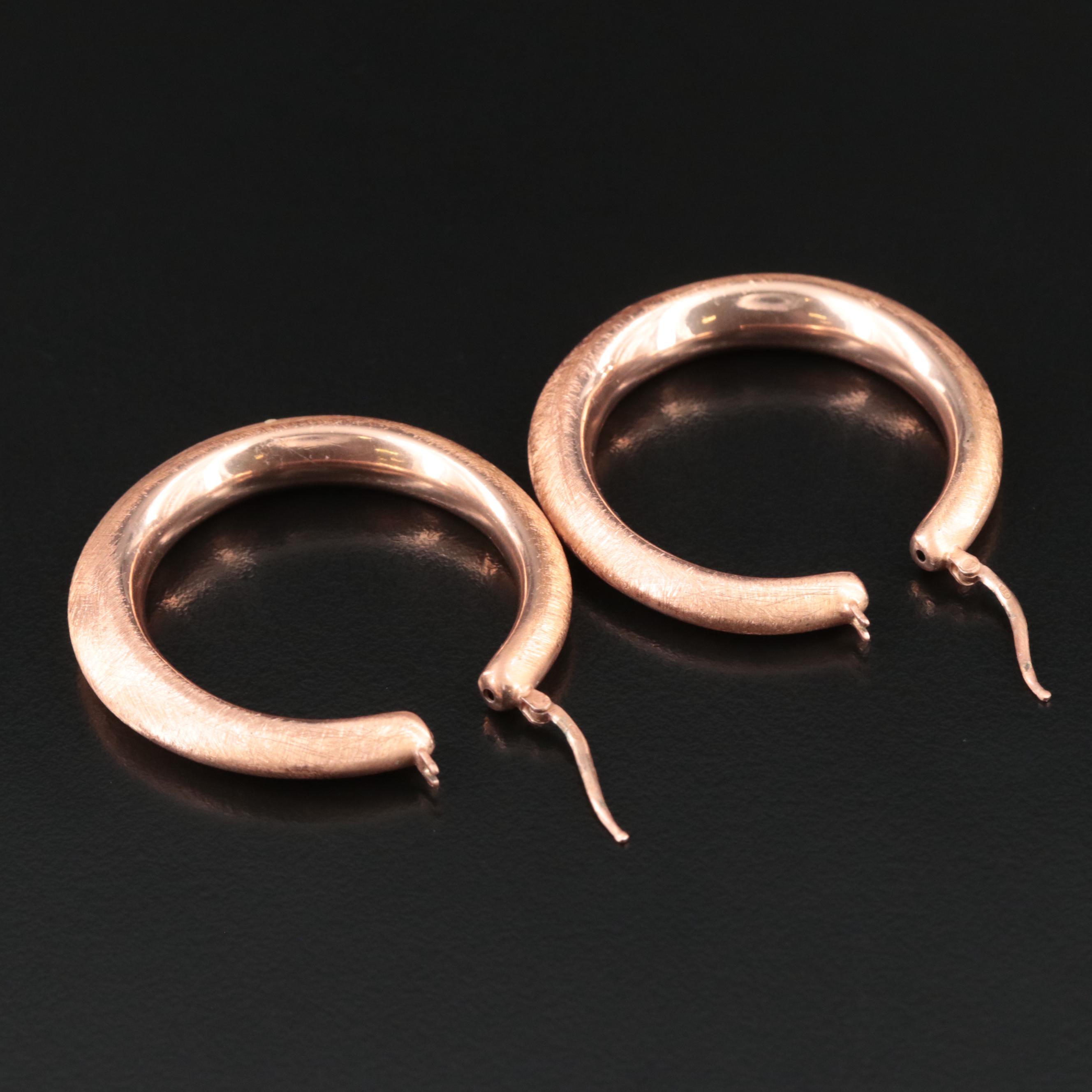 Sterling Tapered Hoop Earrings