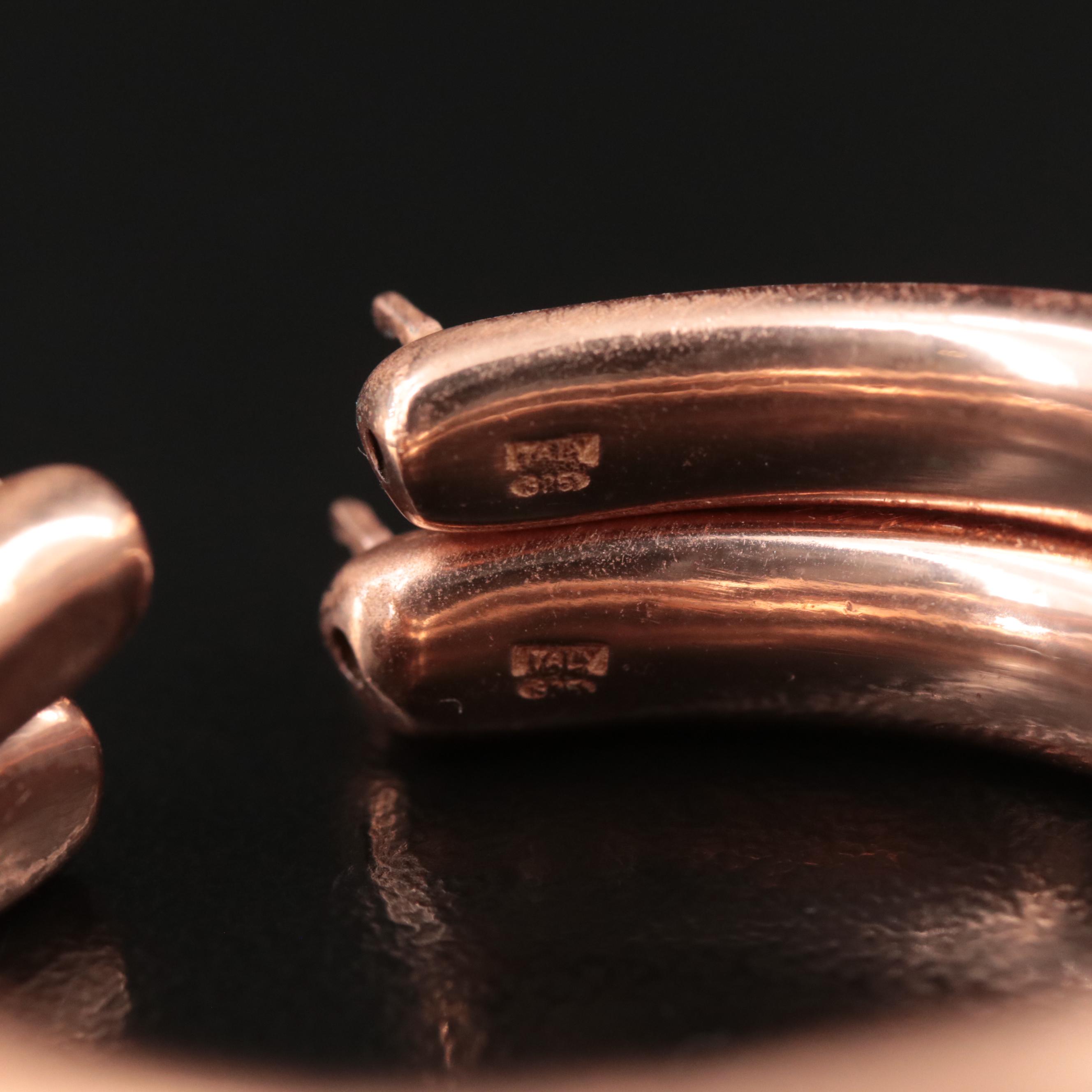 Sterling Tapered Hoop Earrings