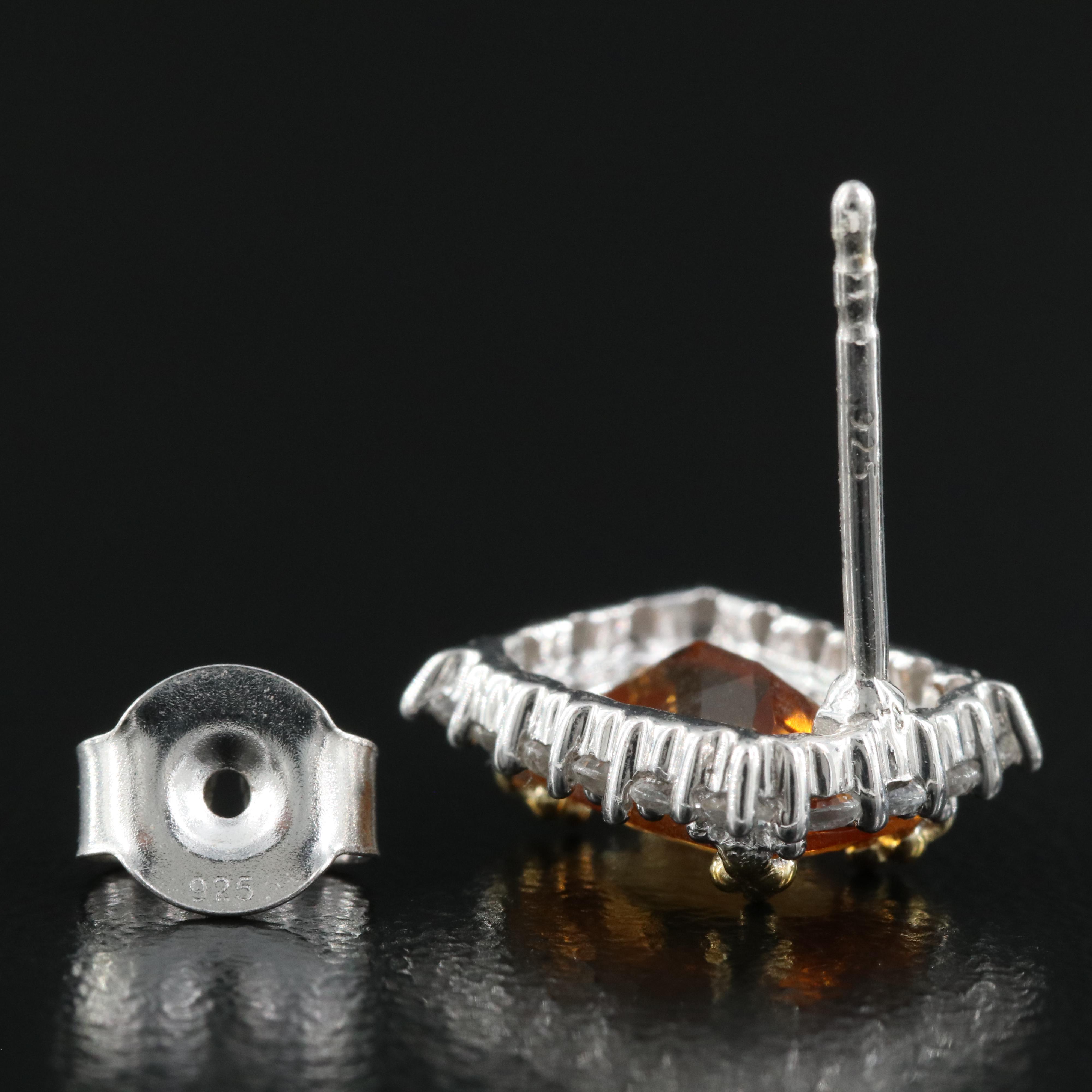 Sterling Citrine and Topaz Earrings