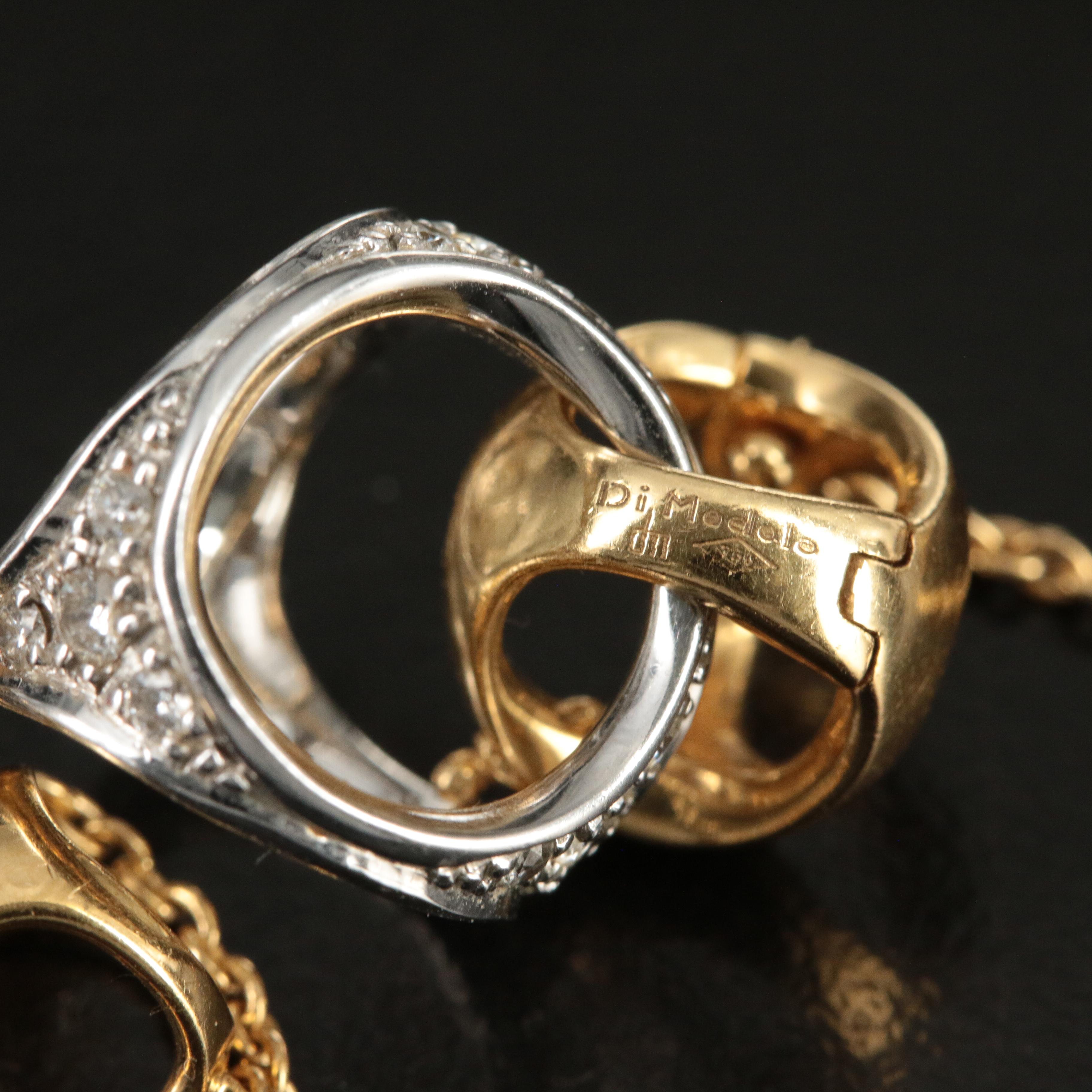 Italian Di Modolo "Triadra" 18K Two-Tone 0.56 CTW Diamond Station Necklace