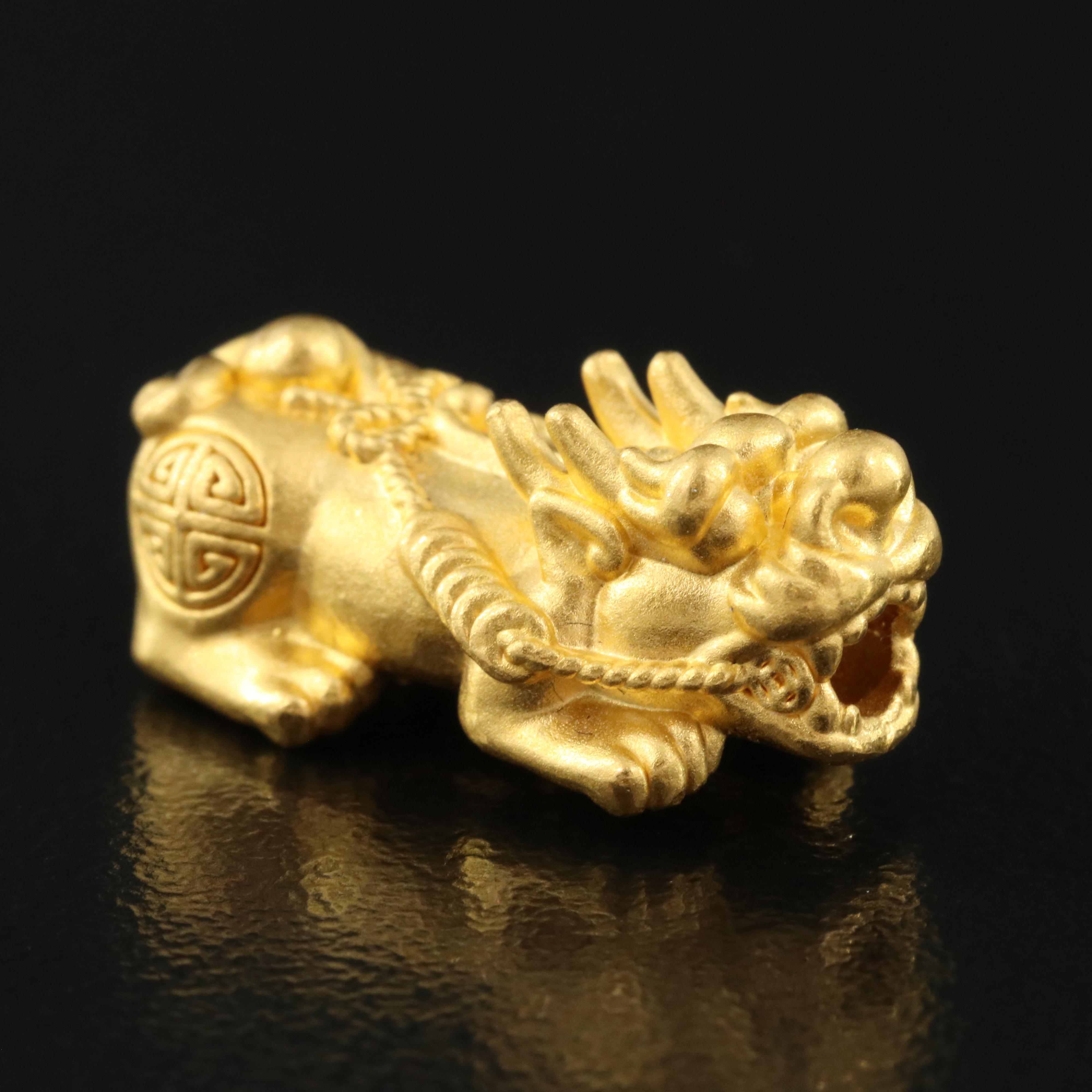 24K Dragon Pendant