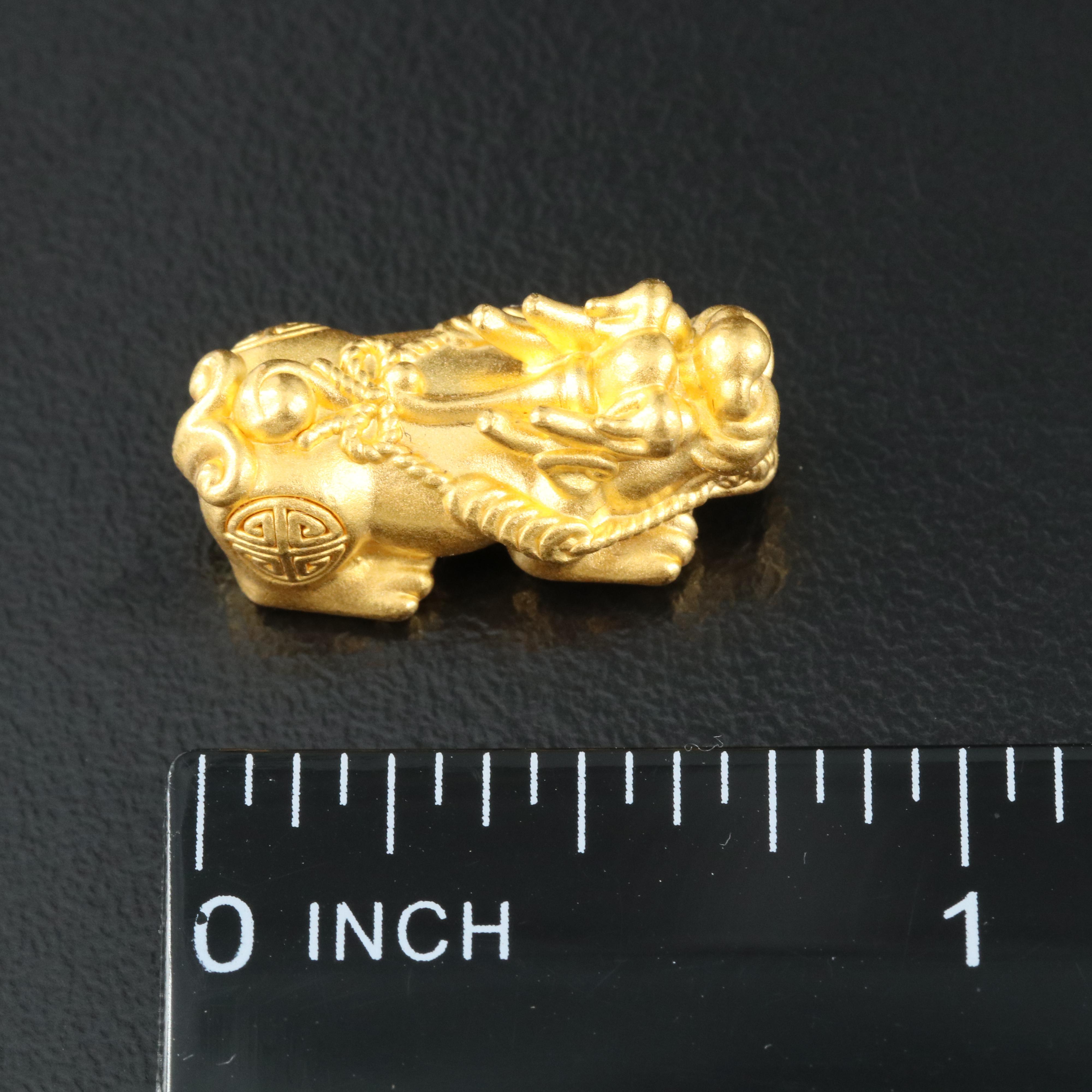 24K Dragon Pendant
