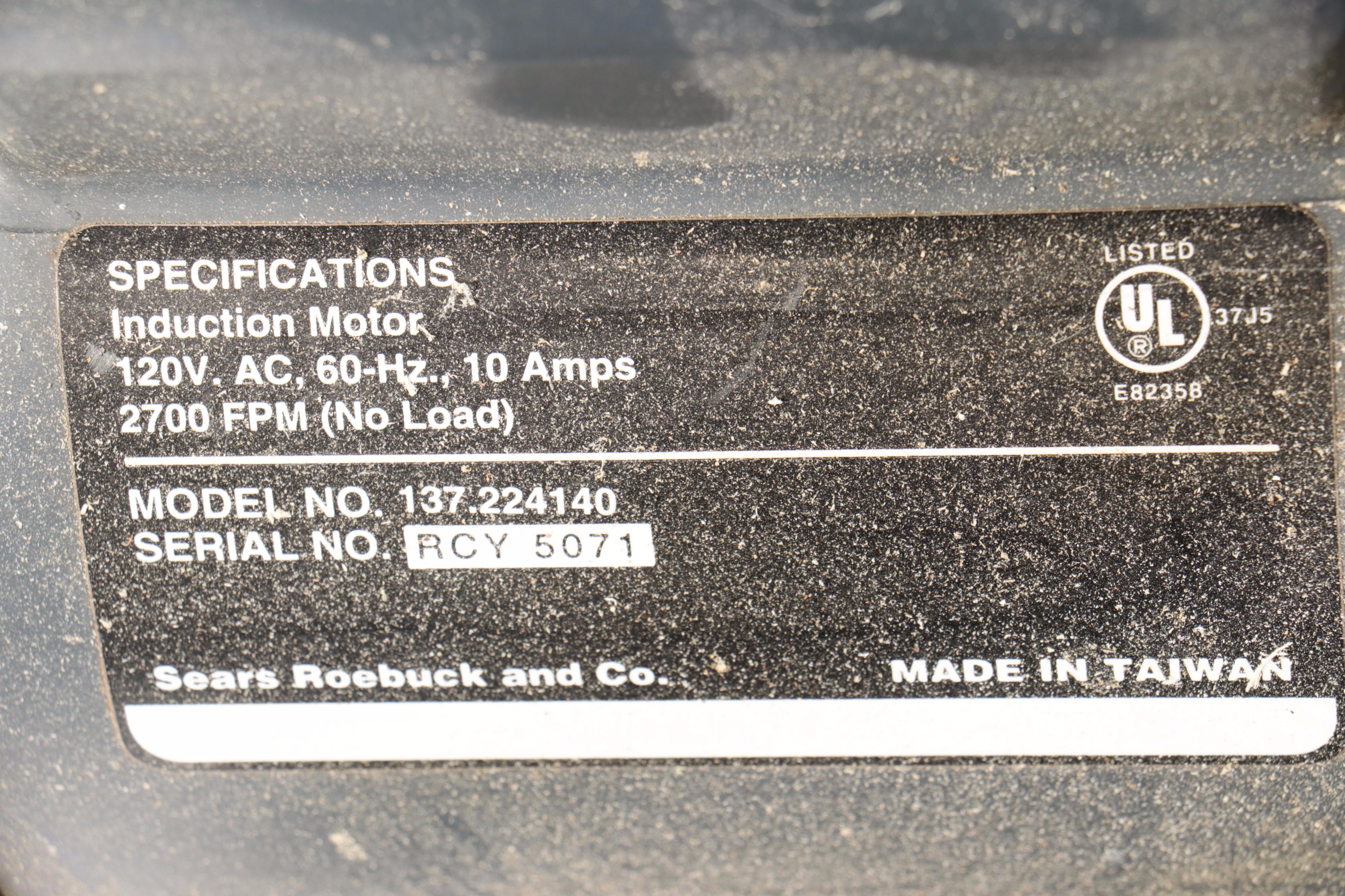 Craftsman "Model 137224140" 14" Band Saw