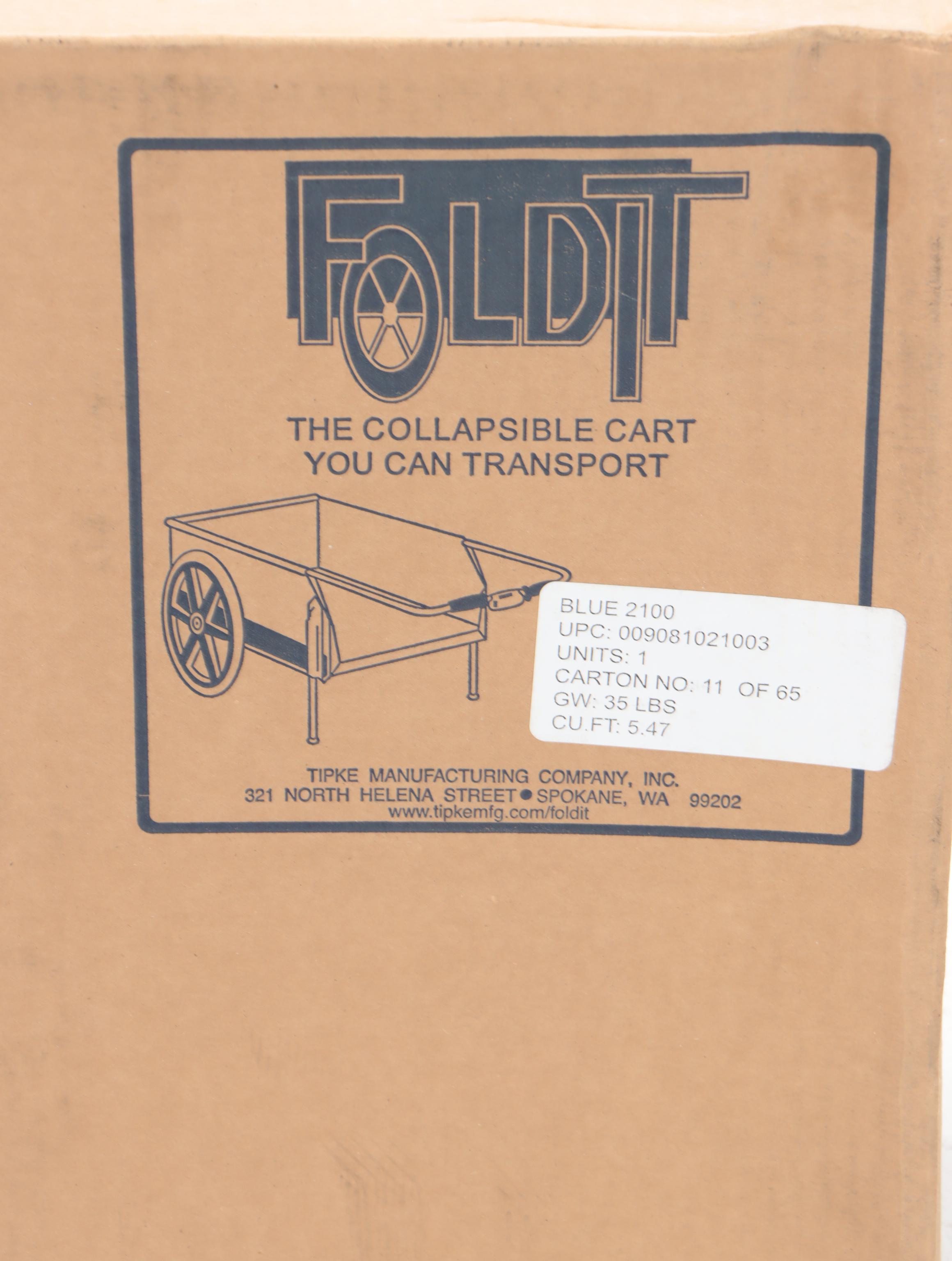 Tipke Mfg. Foldit Collapsible Folding Utility Cart