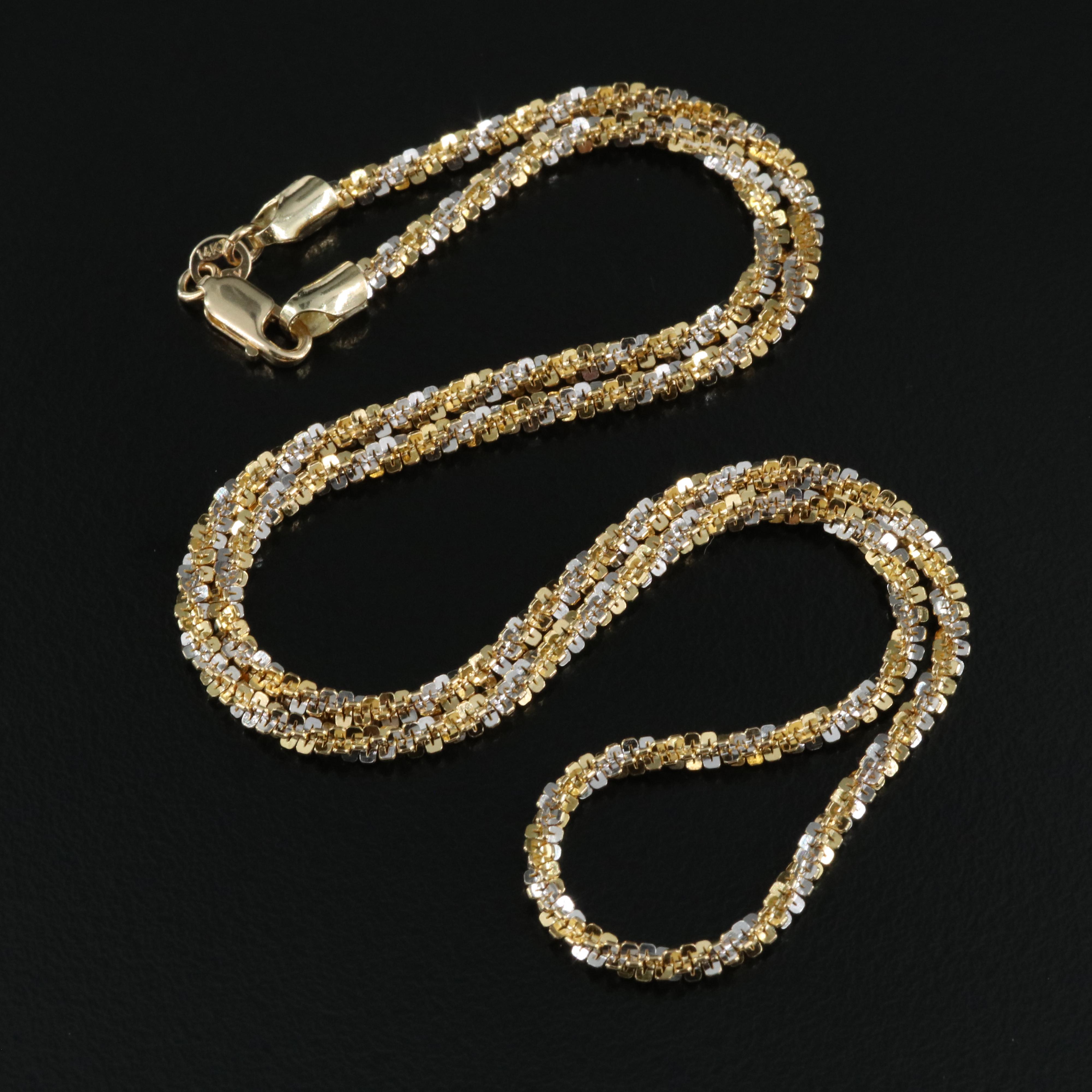 14K Sparkle Chain Necklace