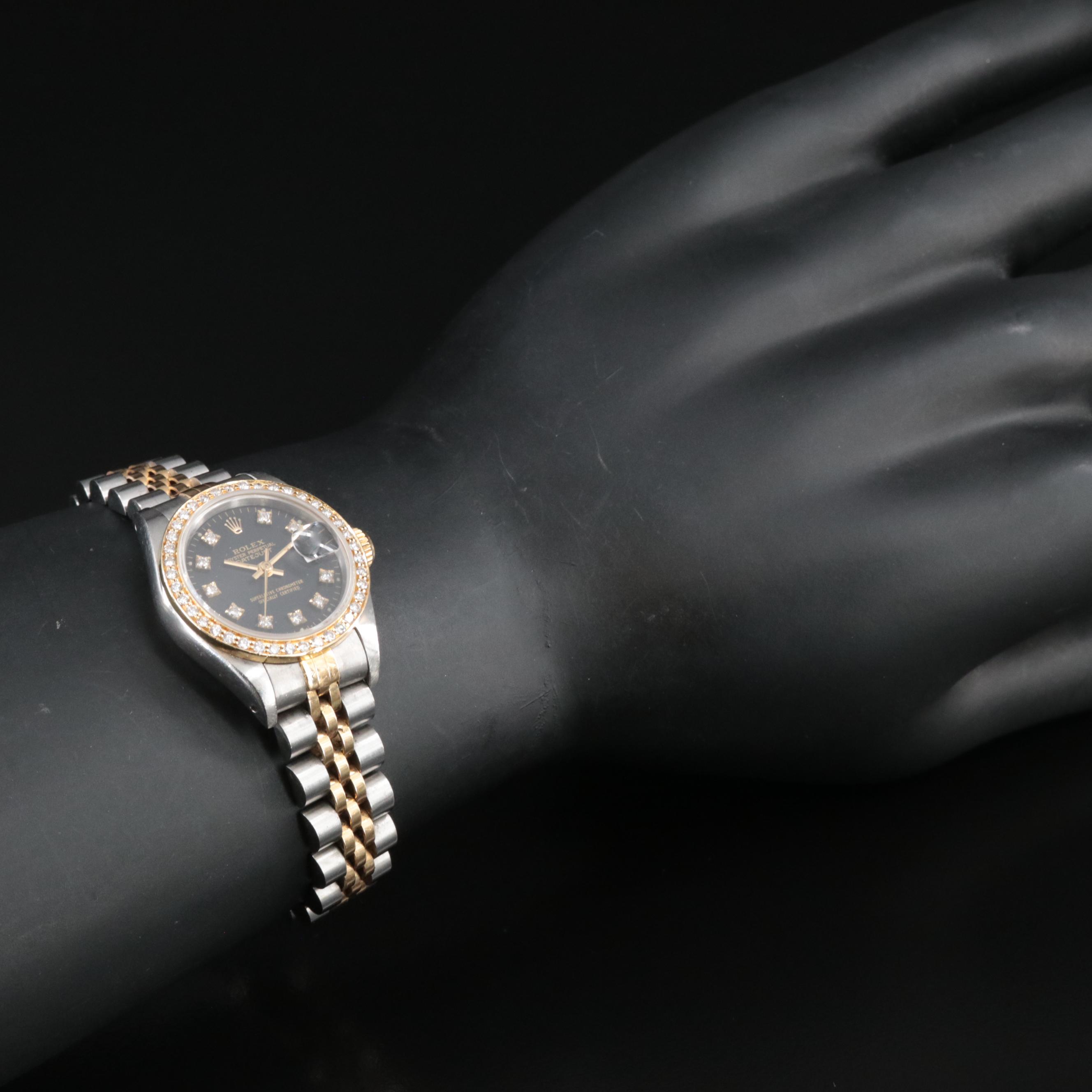 1991 Rolex Custom Diamond Dial and Bezel Datejust Watch