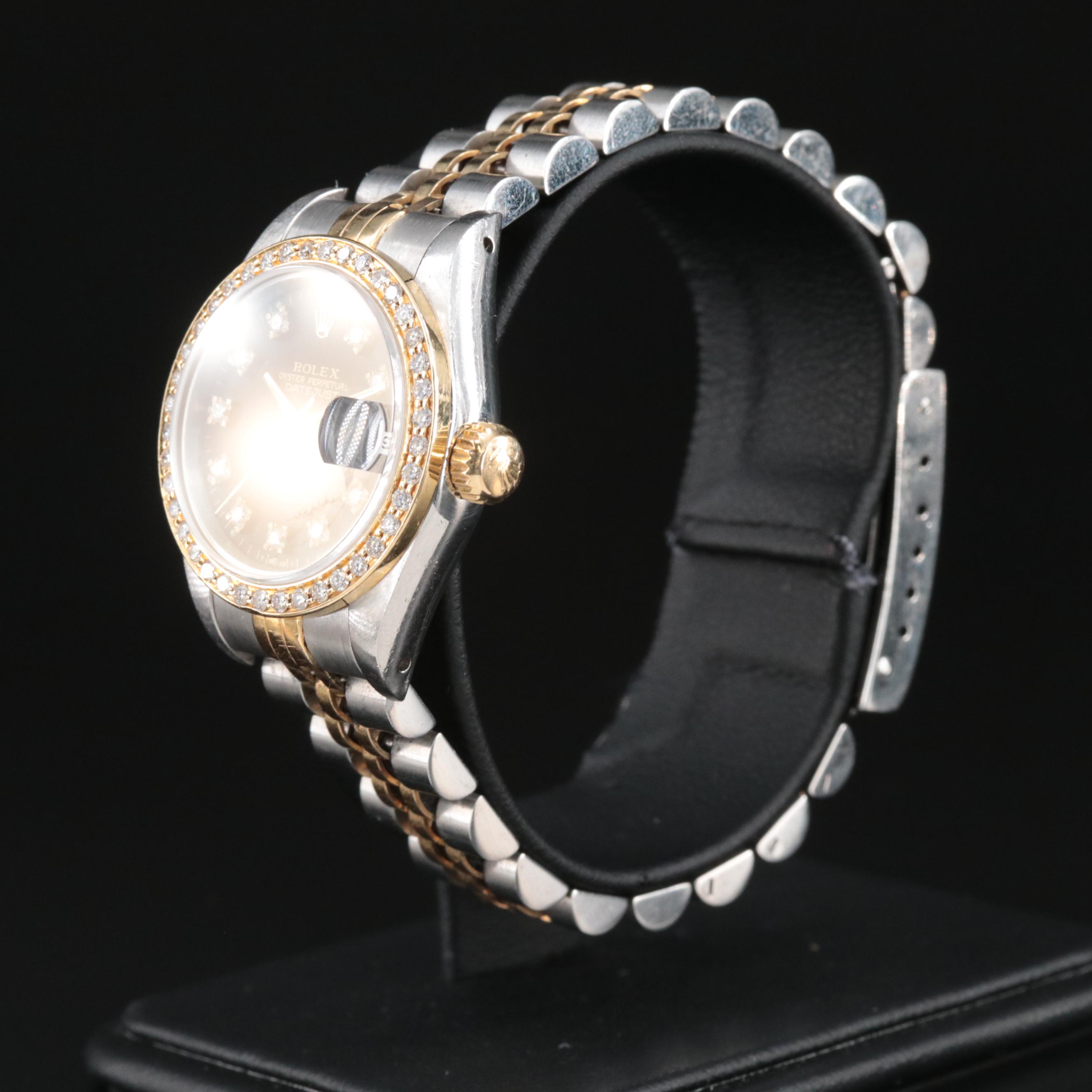 1991 Rolex Custom Diamond Dial and Bezel Datejust Watch