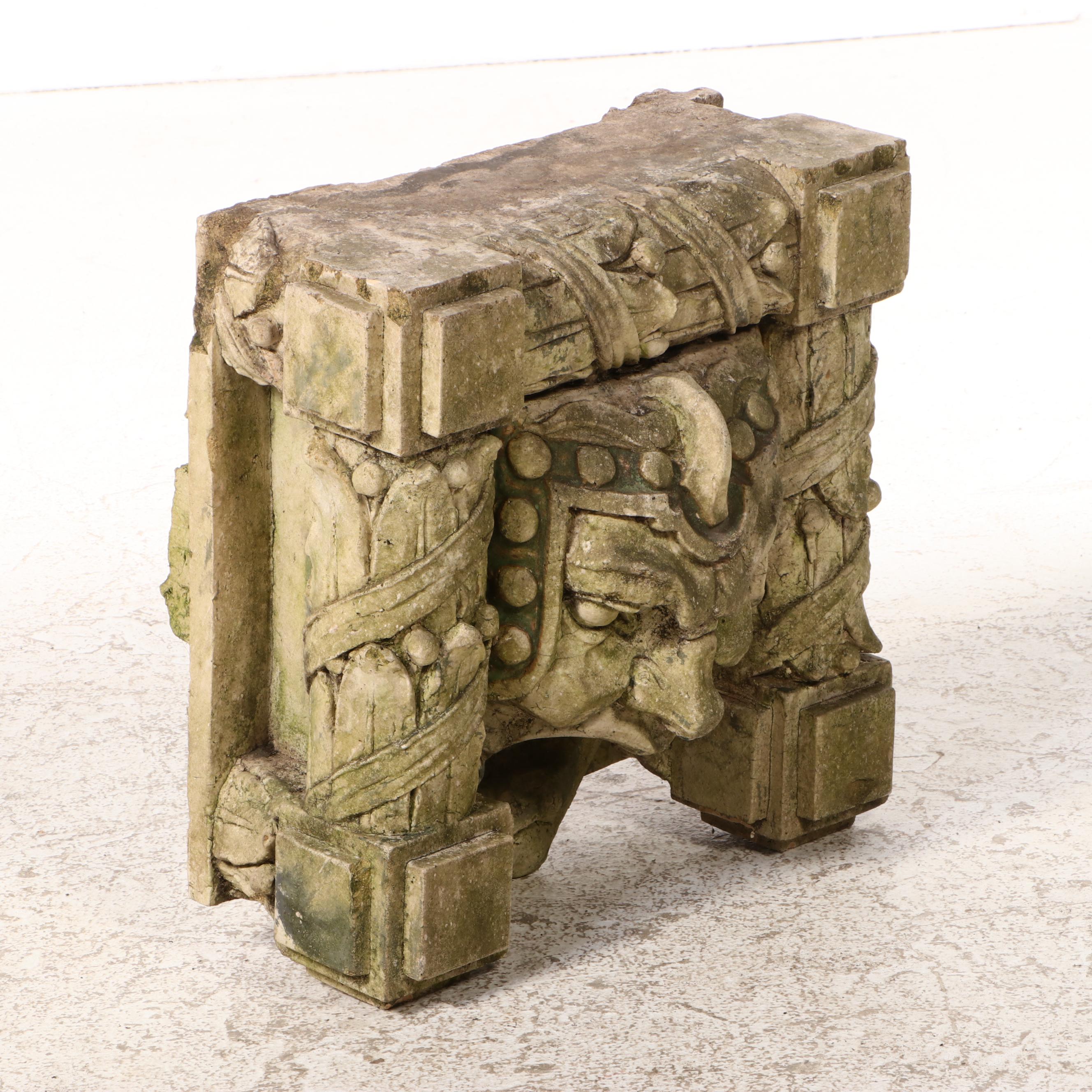 Cast Concrete Gargoyle Face Downspout Covers