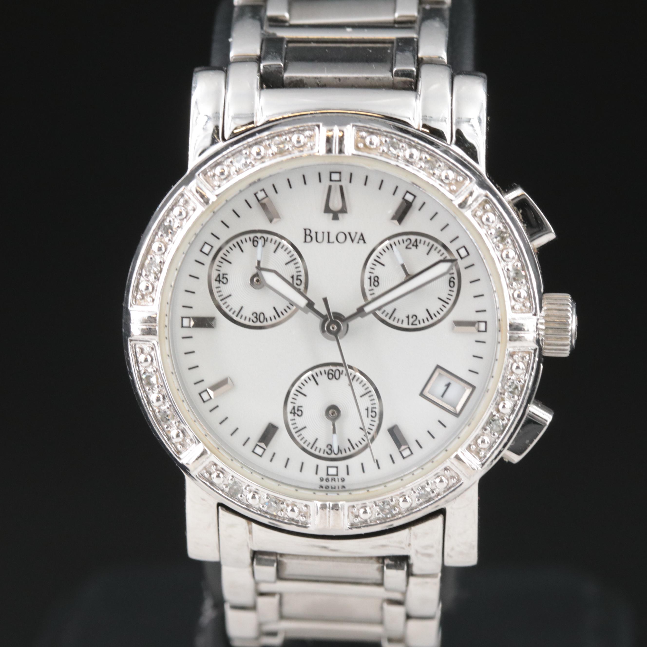 Bulova Diamond Bezel Quartz Watch