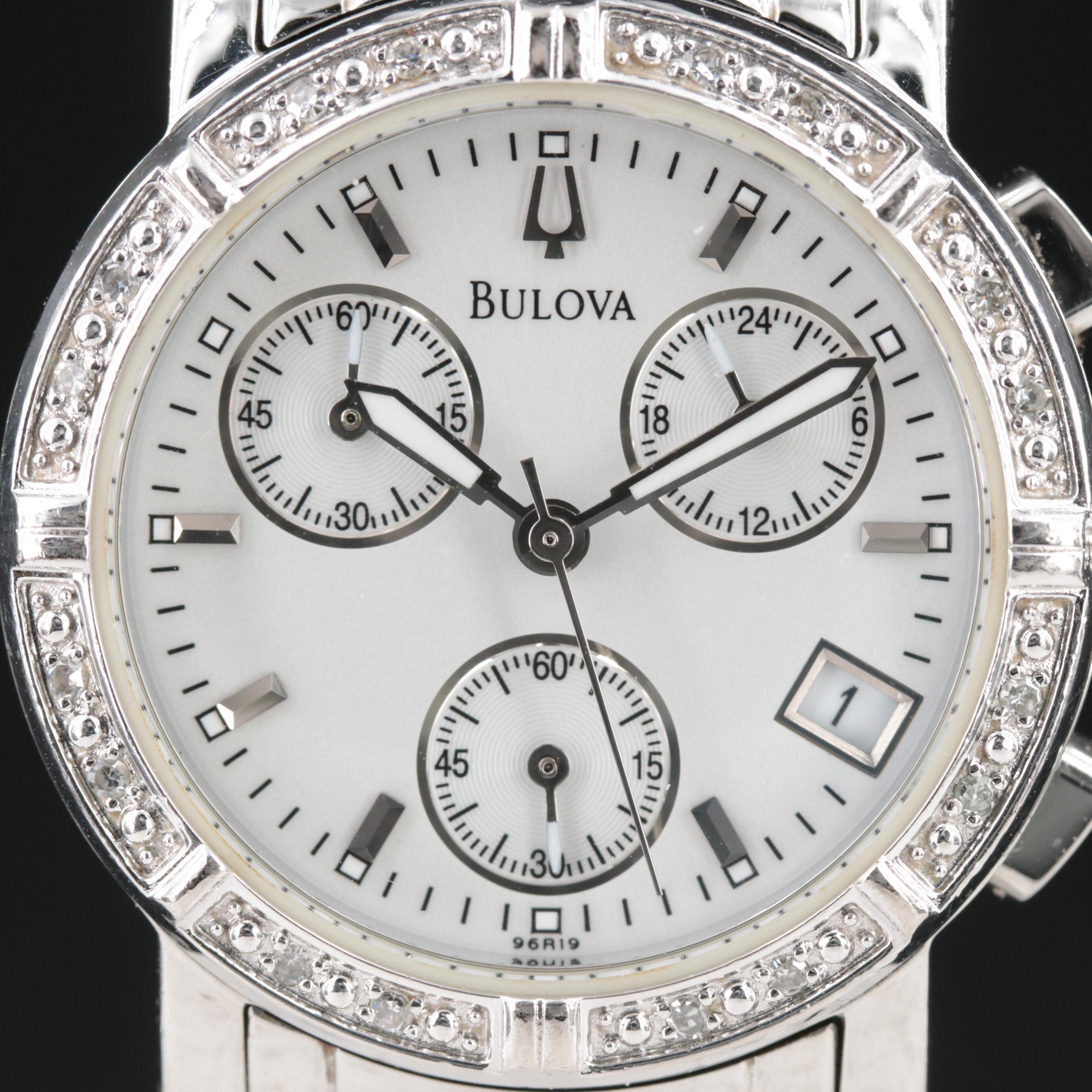 Bulova Diamond Bezel Quartz Watch