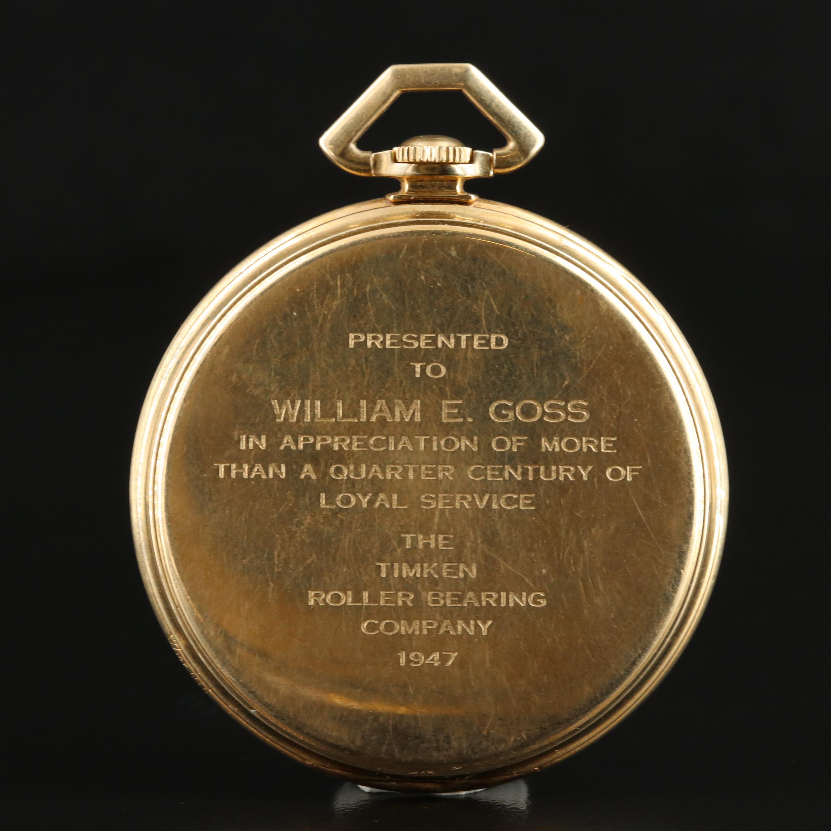 14K Hamilton Vintage Open Face Pocket Watch