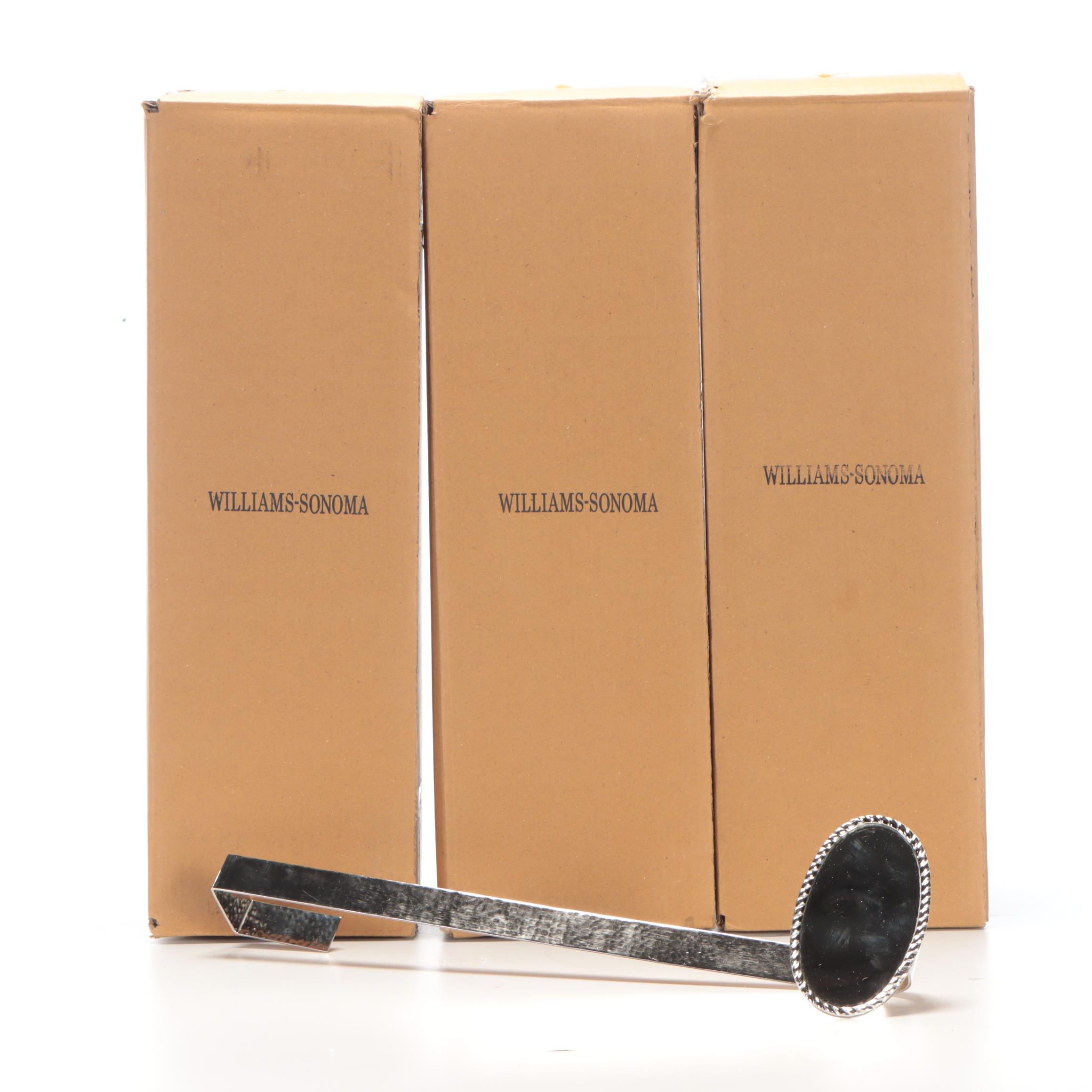 Three Williams-Sonoma Silver Tone Metal Over-Door Wall Hooks