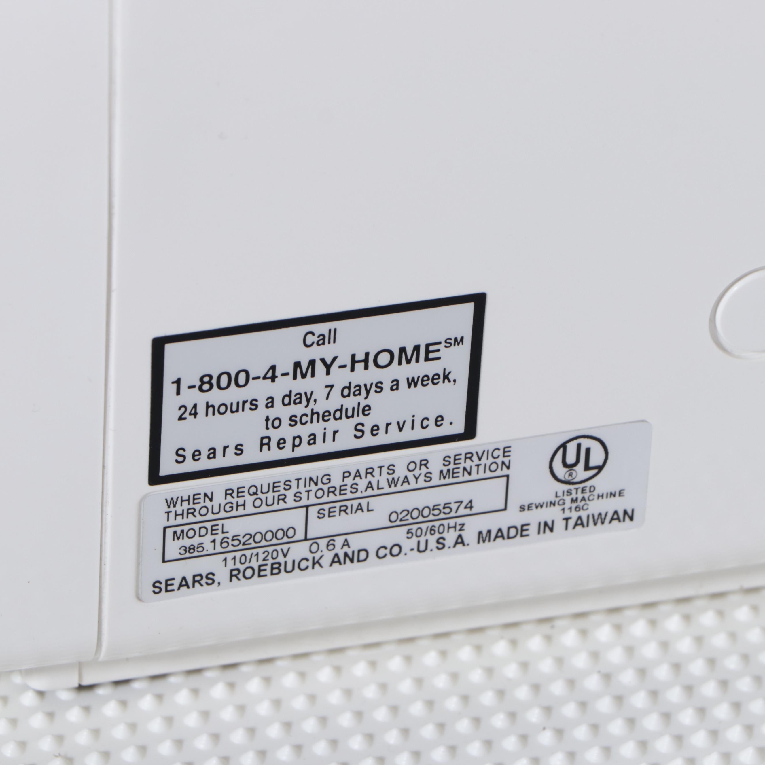 Kenmore "Model 385.16520000" Electric Sewing Machine