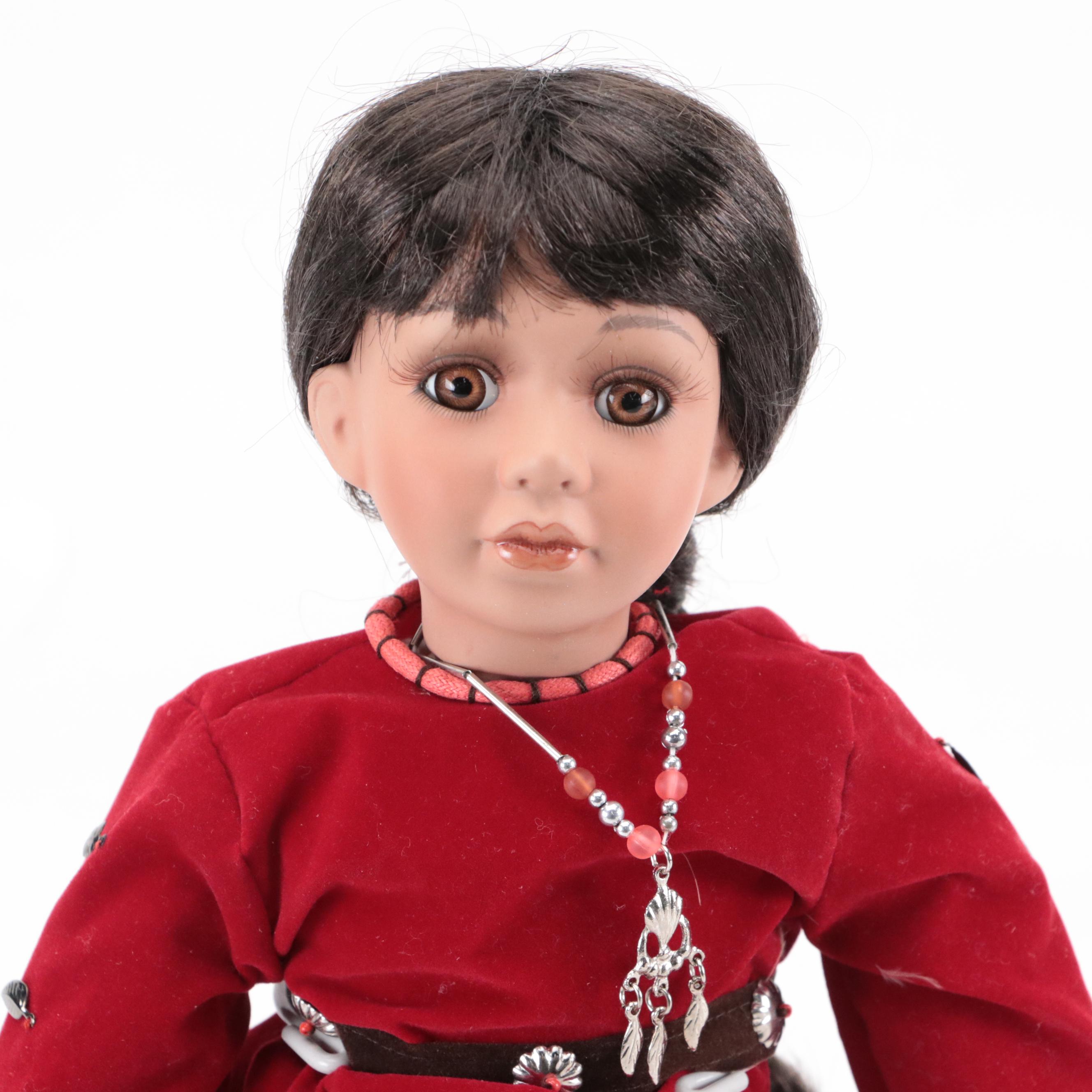 Heritage Signature "Anaba" Porcelain Doll with Pottery Jar