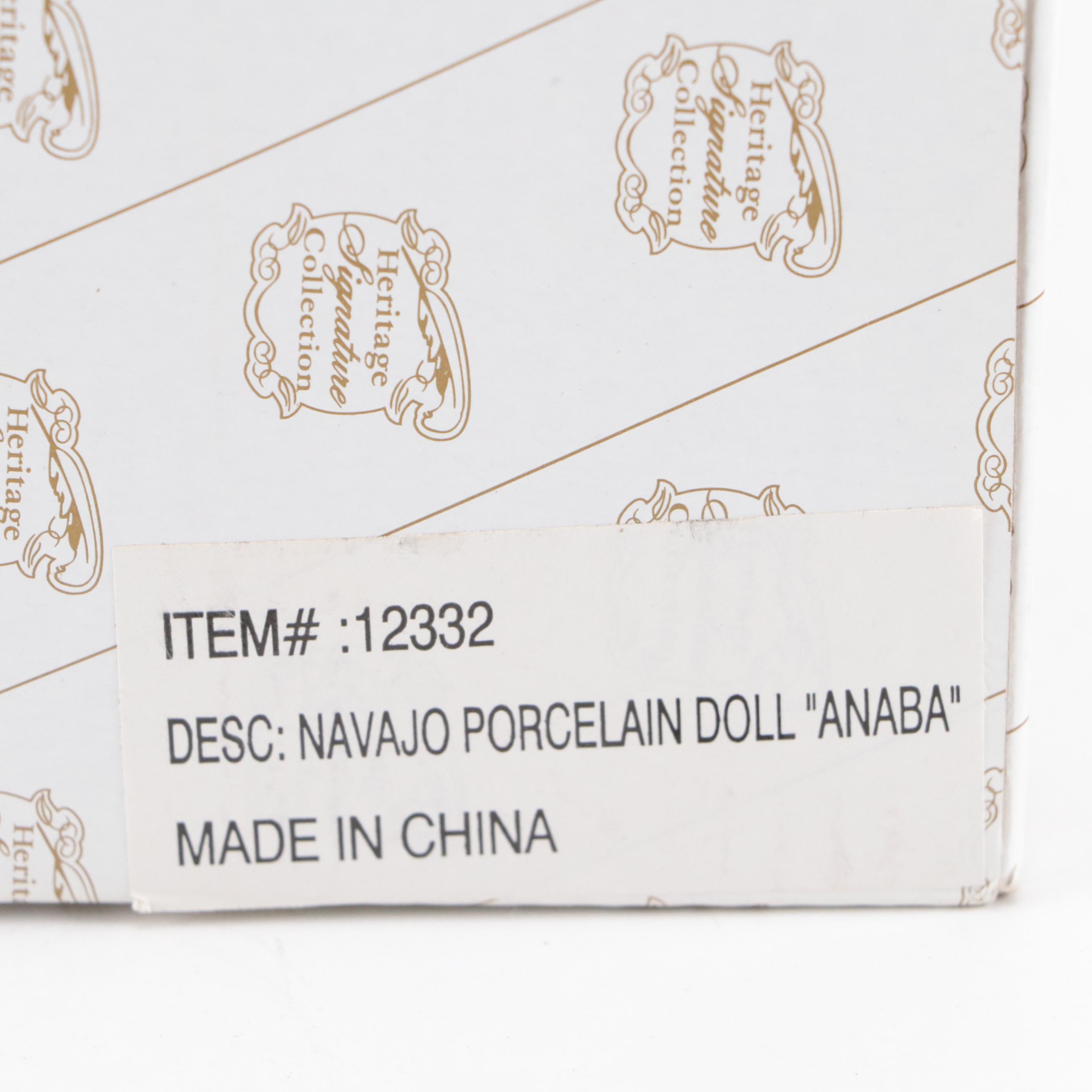 Heritage Signature "Anaba" Porcelain Doll with Pottery Jar