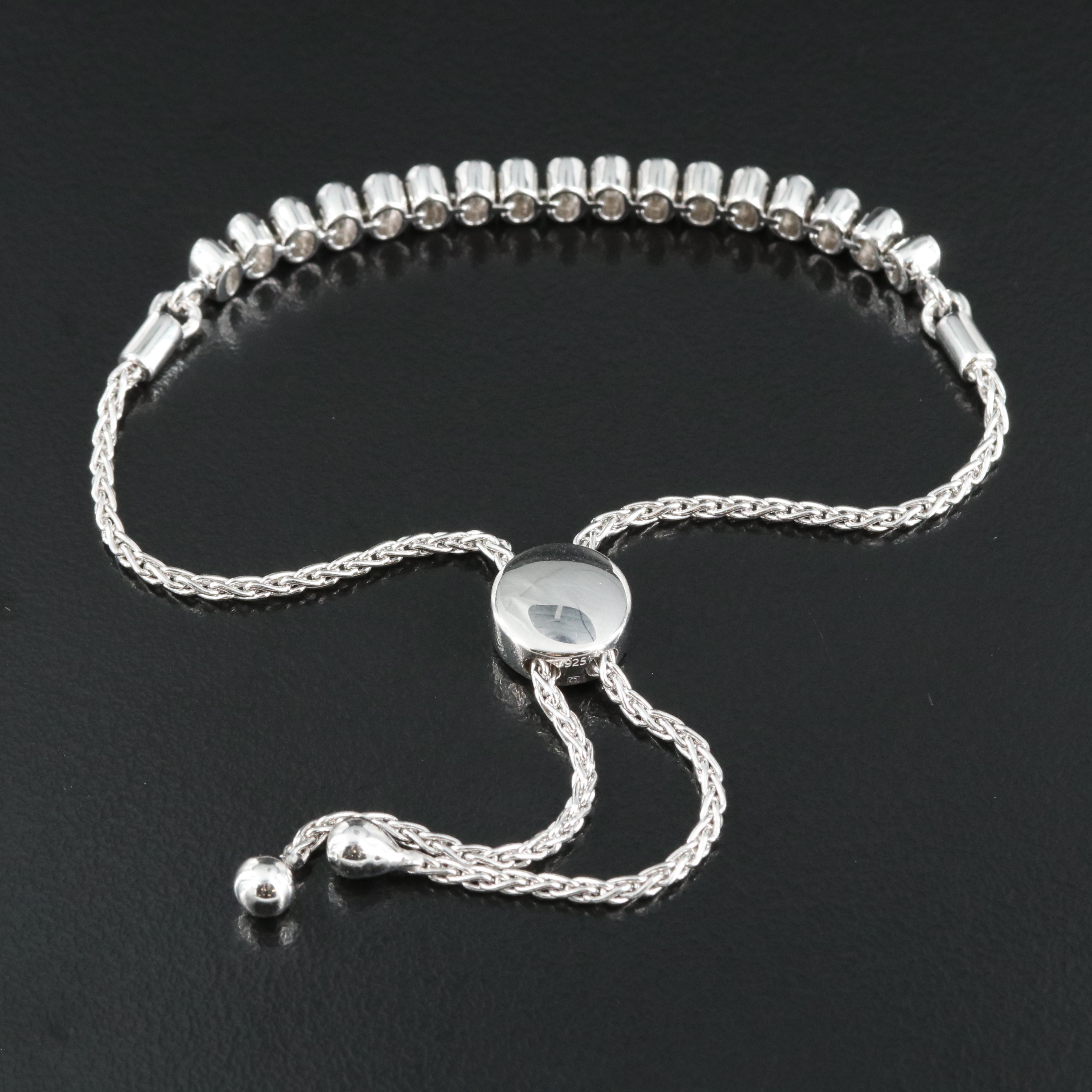 Sterling Diamond Slide Bracelet EBTH