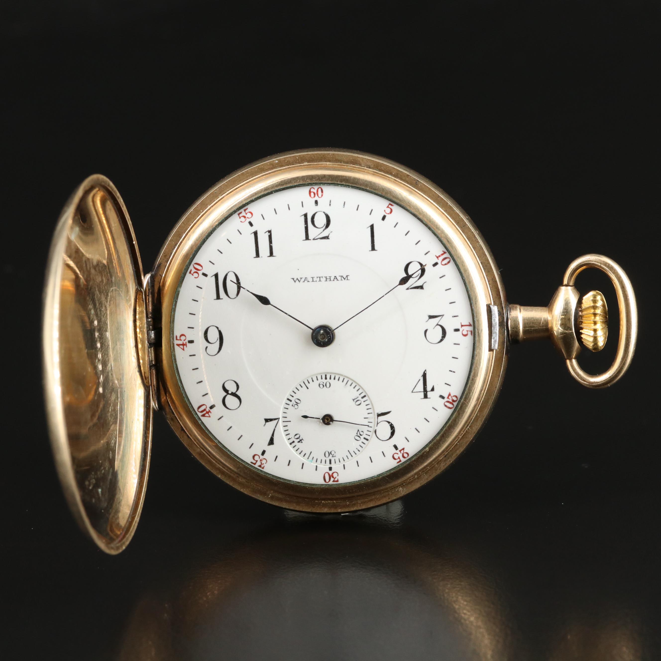 1916 Waltham Gold-Filled Hunting Case Pocket Watch