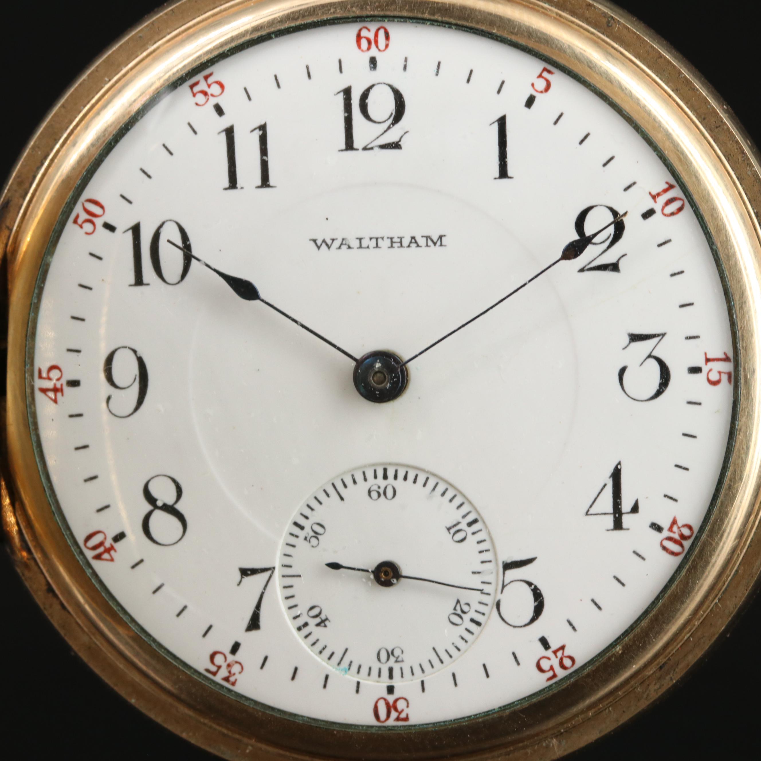 1916 Waltham Gold-Filled Hunting Case Pocket Watch