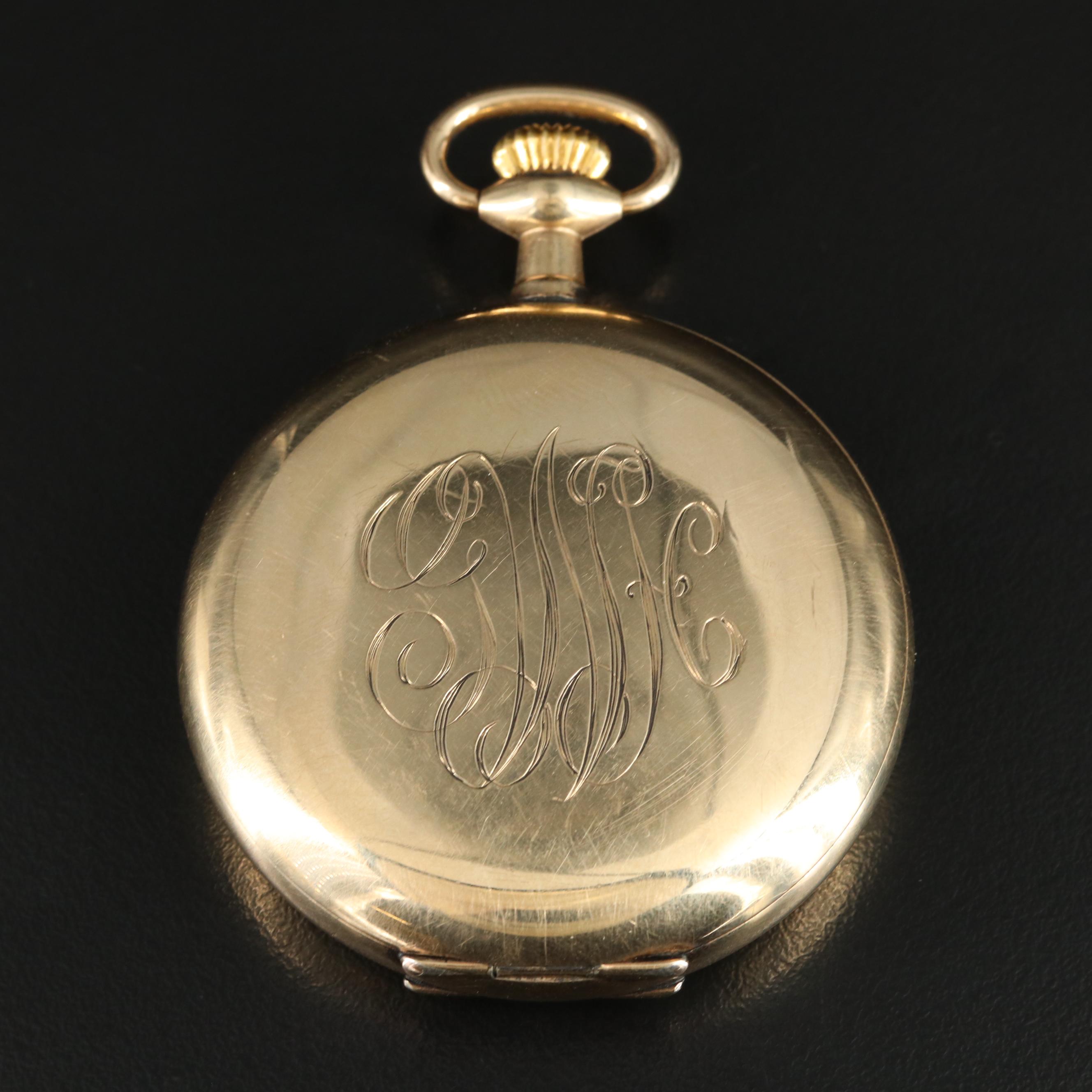 1916 Waltham Gold-Filled Hunting Case Pocket Watch