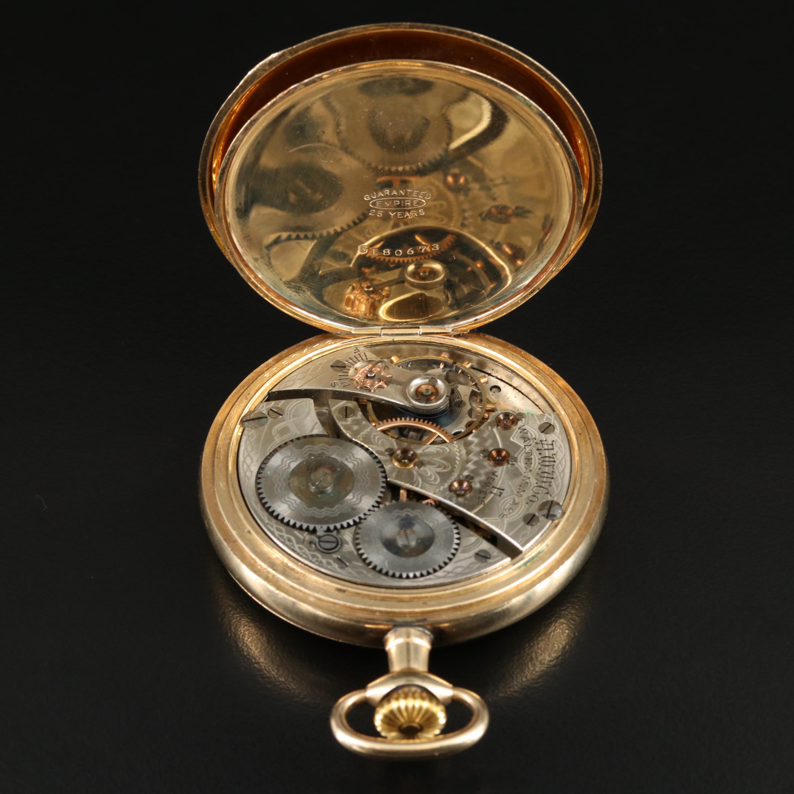 1916 Waltham Gold-Filled Hunting Case Pocket Watch