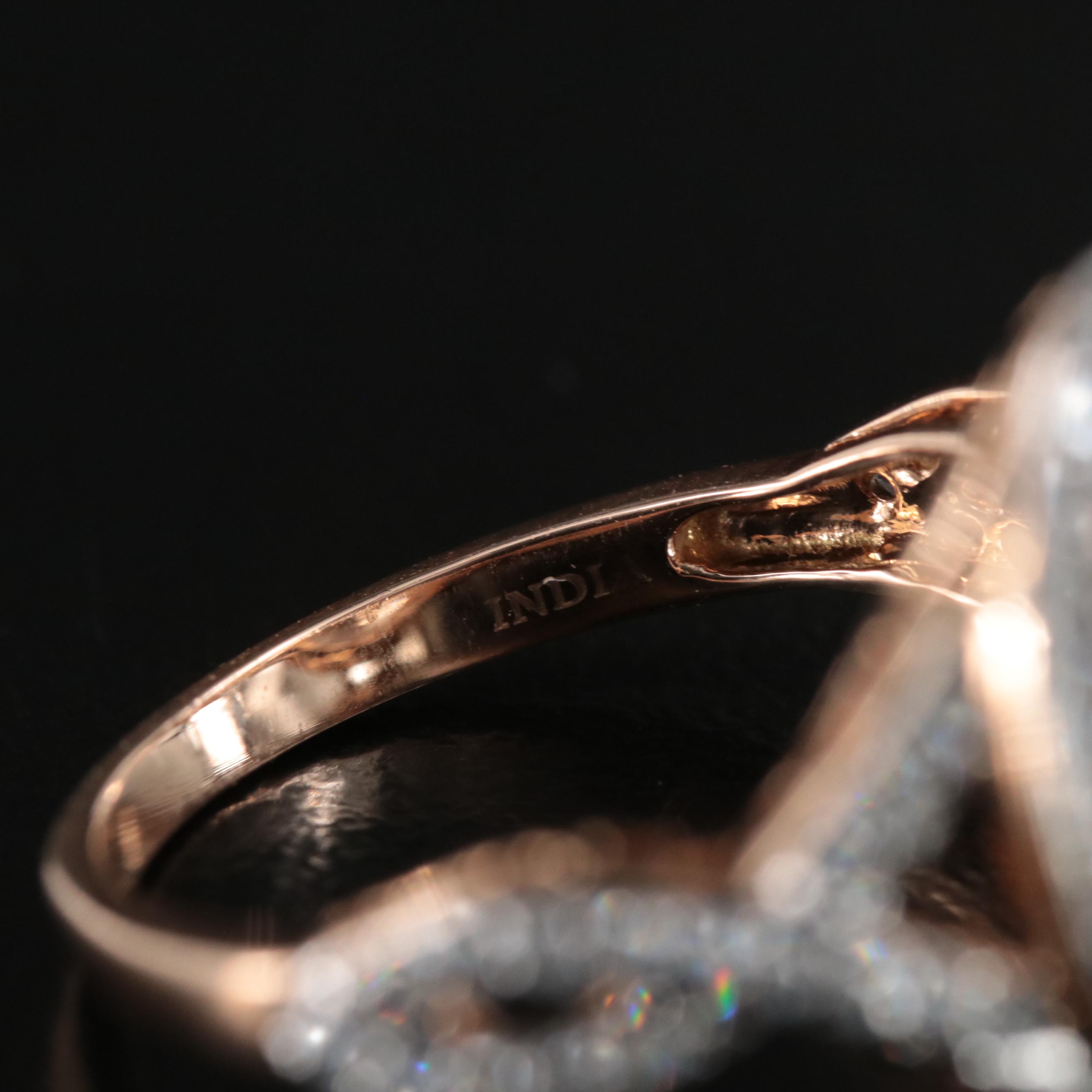 18K Rose Gold Morganite and 0.48 CTW Diamond Ring