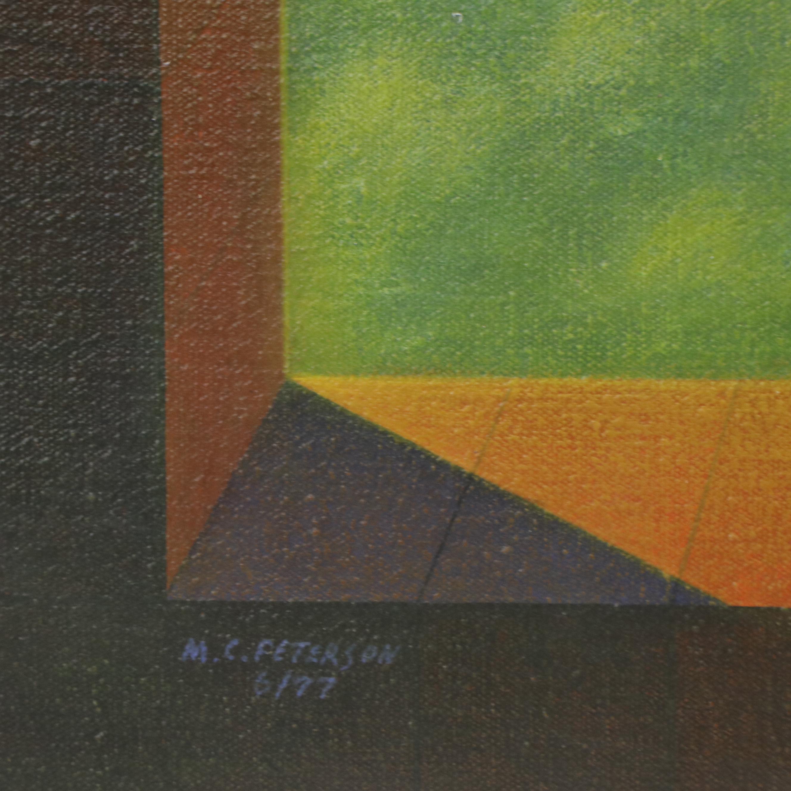 Surrealistic Acrylic Painting "Deconvolution," 1977