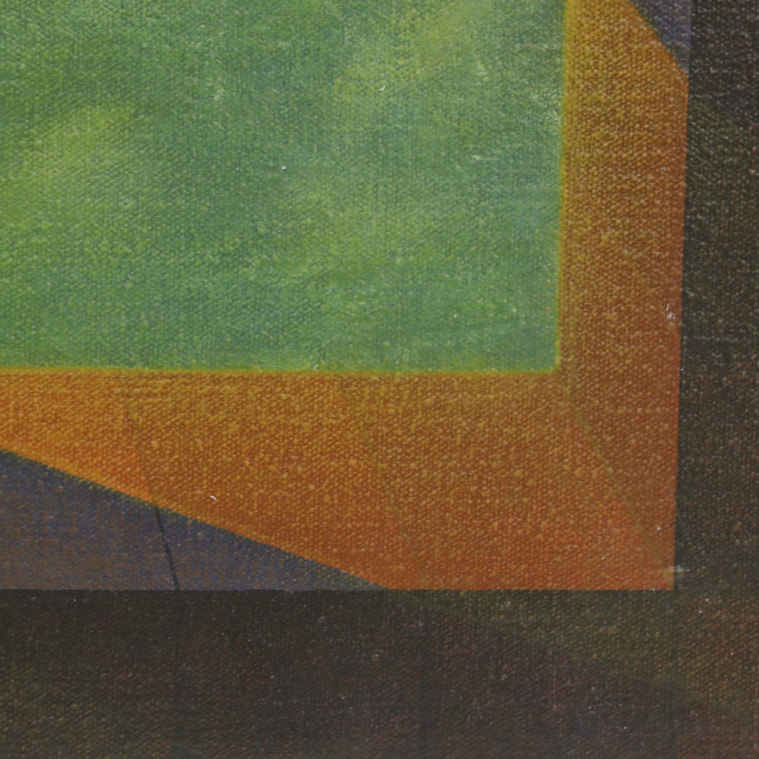 Surrealistic Acrylic Painting "Deconvolution," 1977