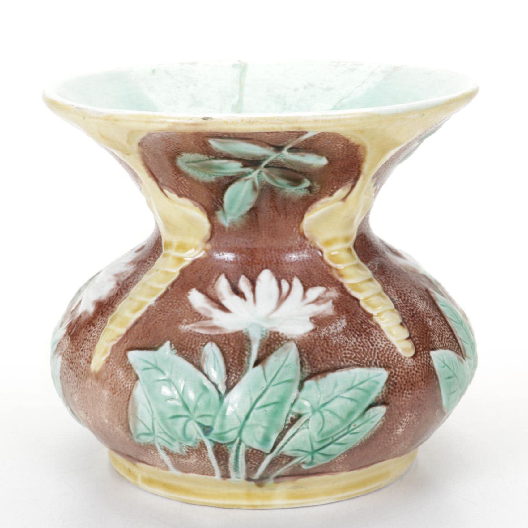 Griffen, Smith & Hill Etruscan Majolica Spittoon Featuring Water Lilies