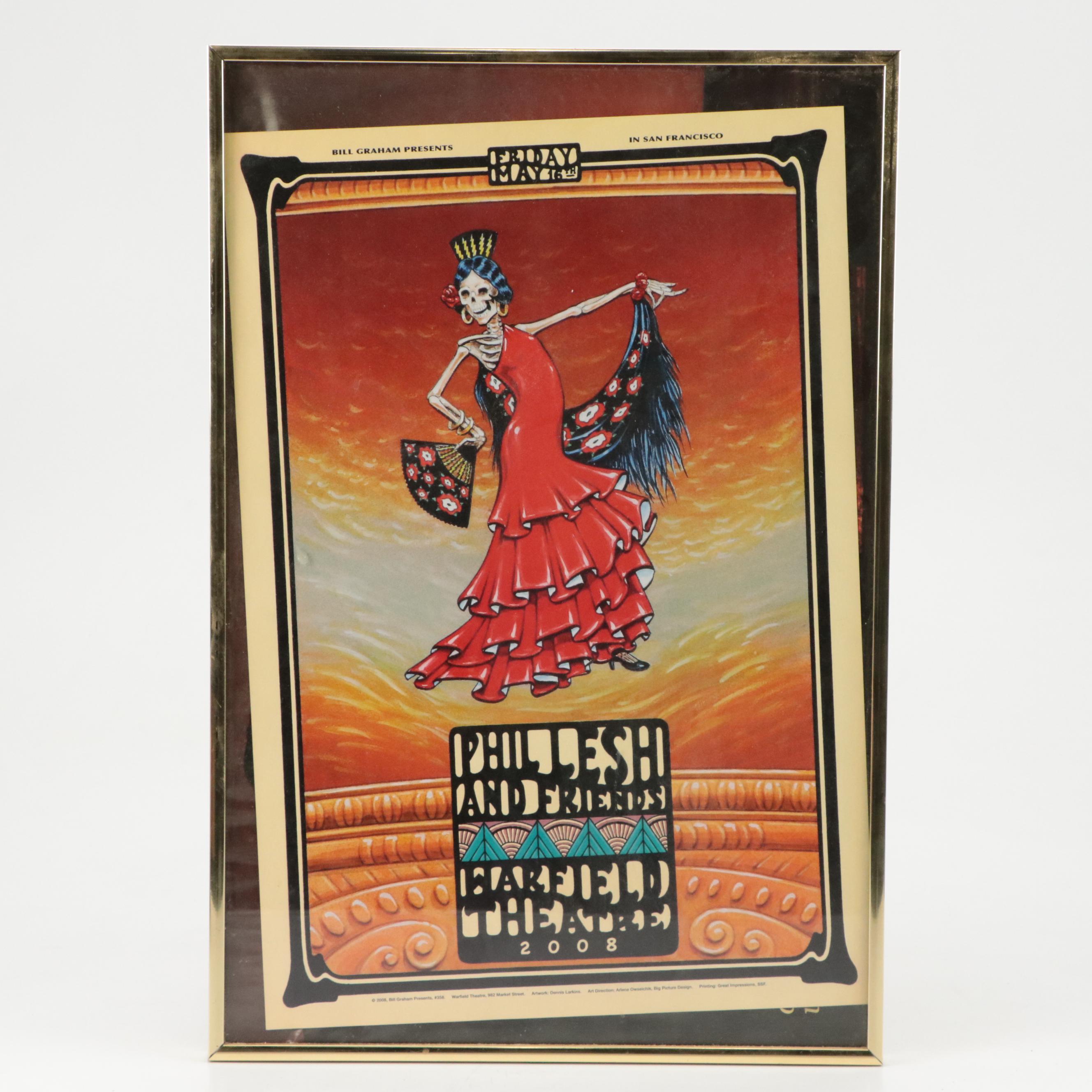 Grateful Dead and Phil Lesh and Friends Poster with Music Memorabilia